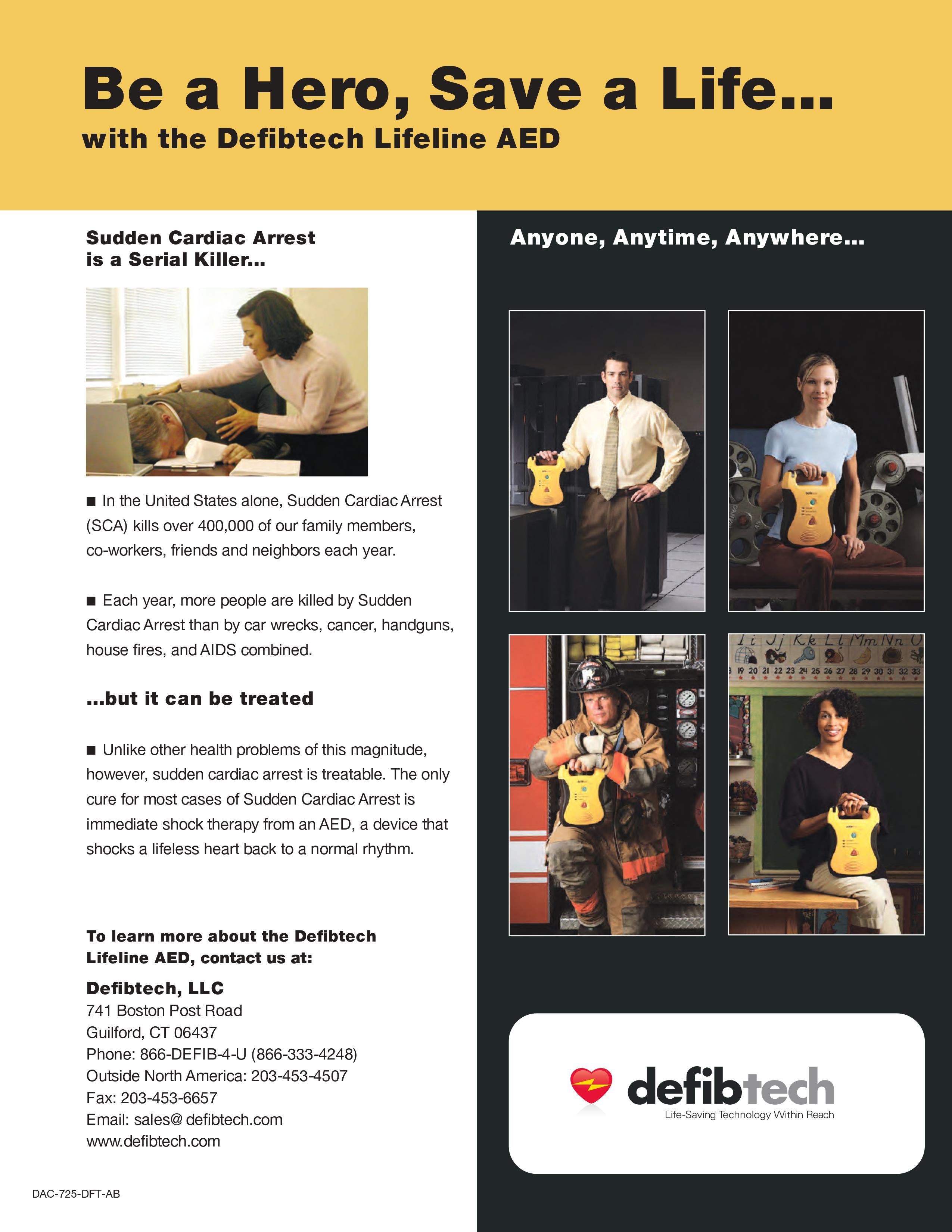 Defibtech Lifeline AED, Recertified Series Model DDU100A/ DCF-A120-REG