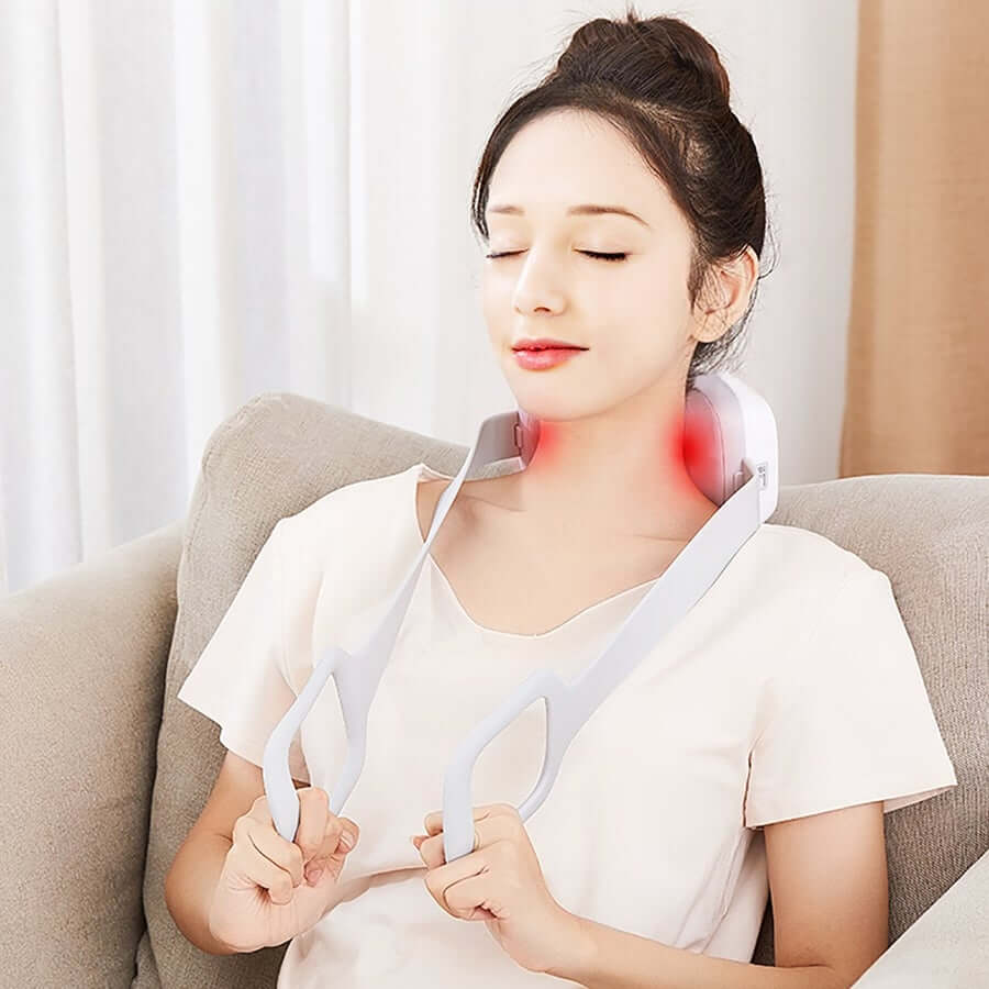 Bella2Bello NASSA 3D Portable Smart Neck Massager with Heat (White) 10385 by Jupiter Gear