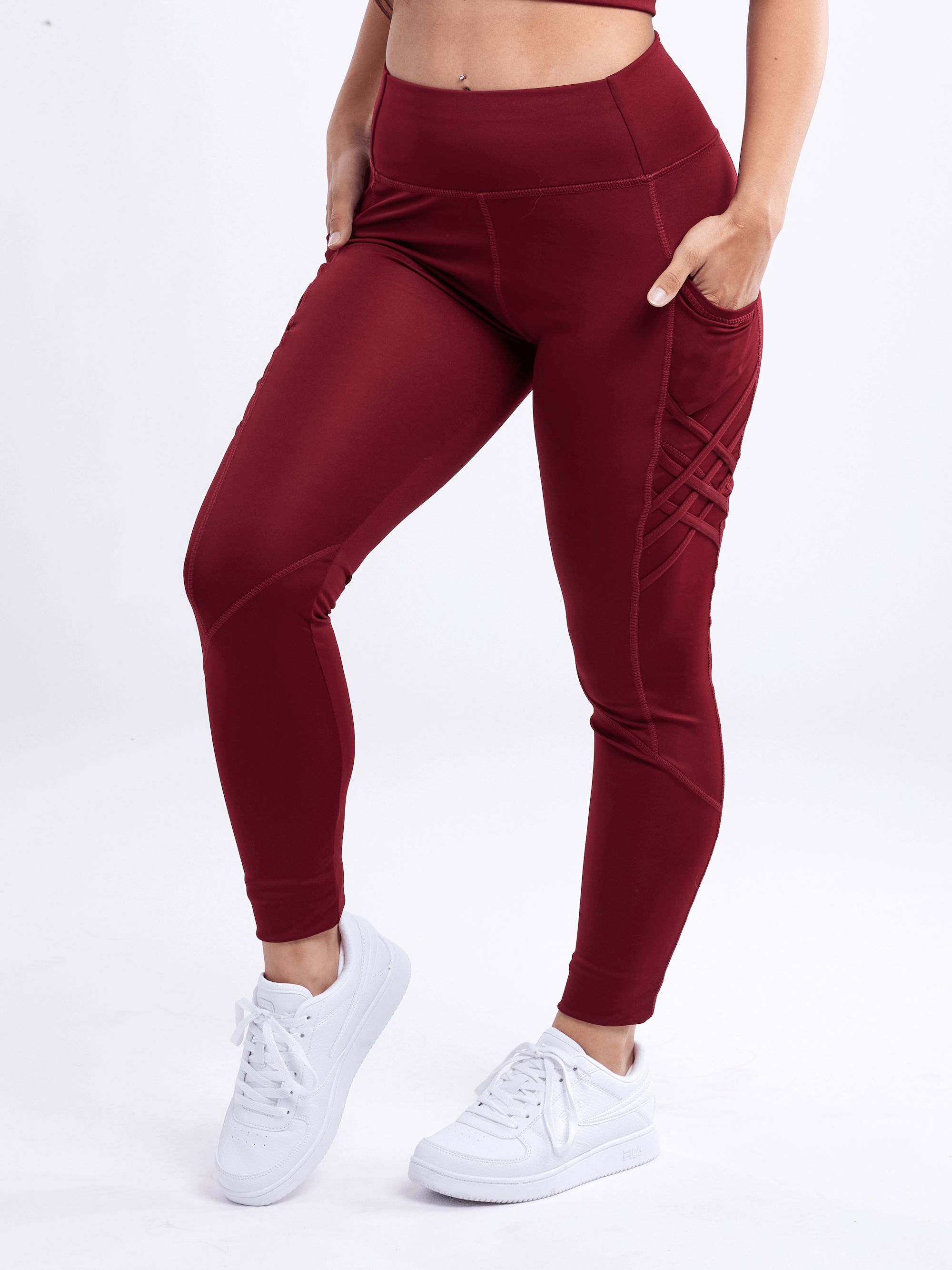 JupiterGear High-Waisted Criss-Cross Training Leggings with Hip Pockets by Jupiter Gear