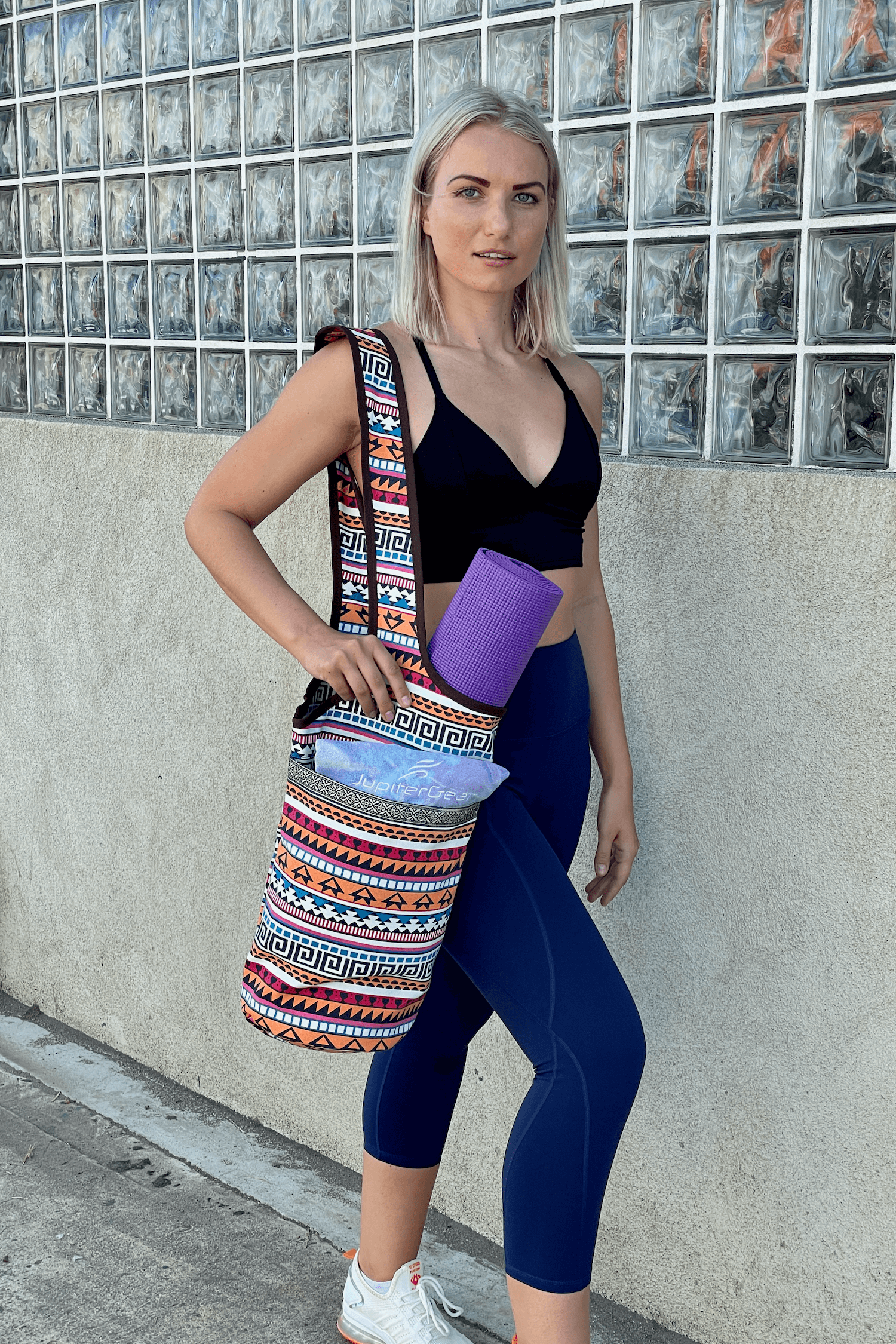 JupiterGear Yoga Mat Carrying Tote Bag with Large Pockets by Jupiter Gear