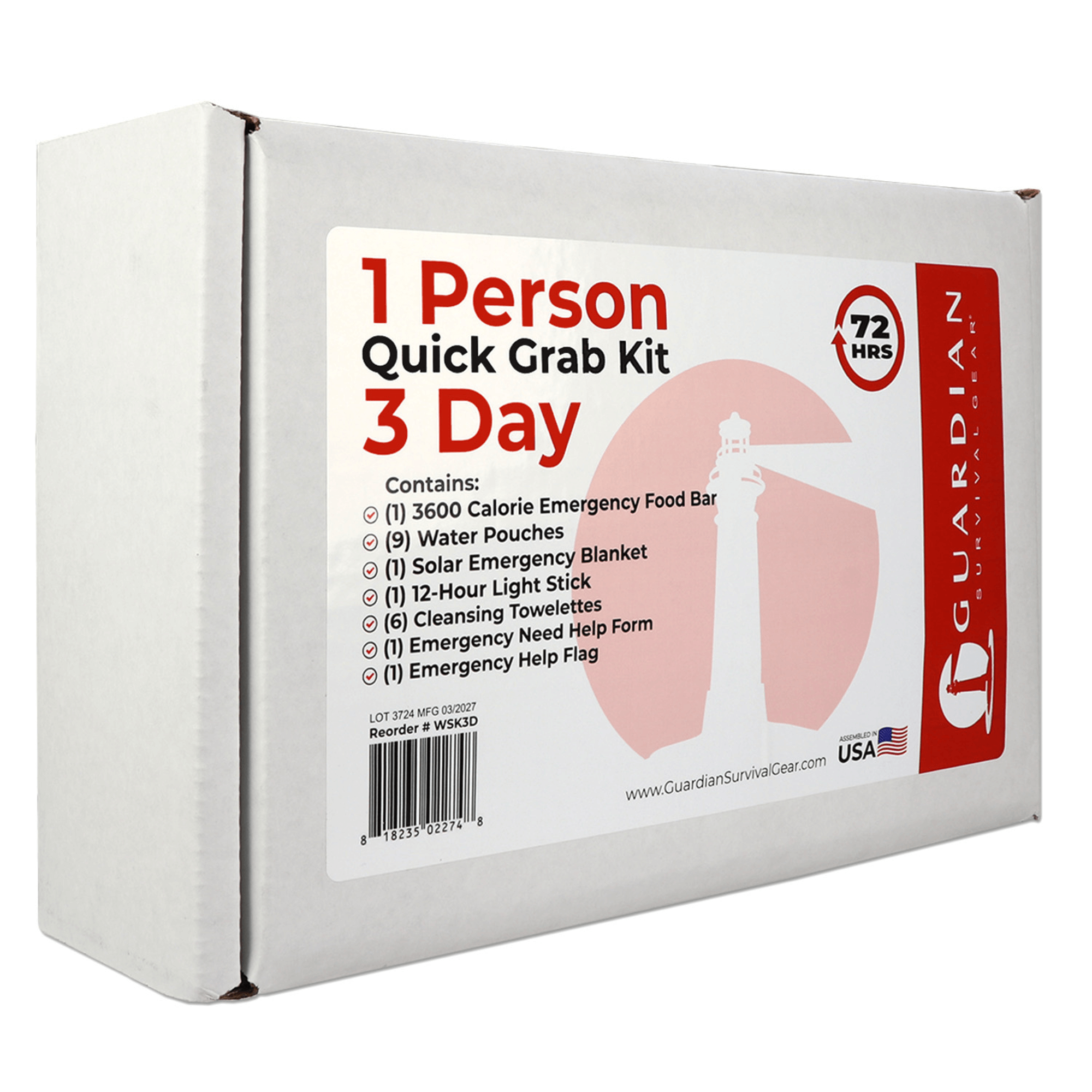 WSK 72-Hour Emergency Survival Grab Bag Kit - Jupiter Gear