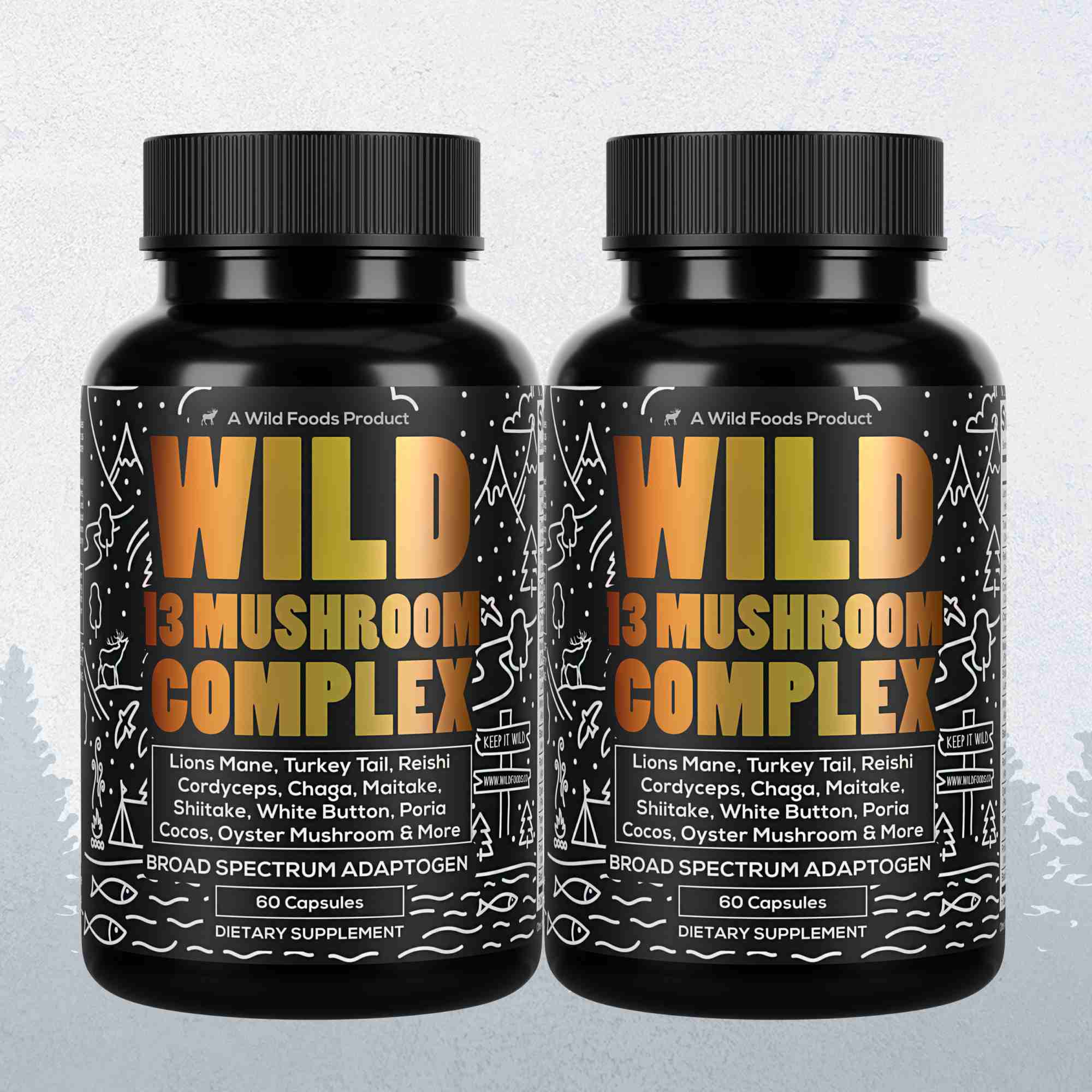 13 Mushroom Complex, 30 servings - Immunity and Longevity Support by Wild Foods