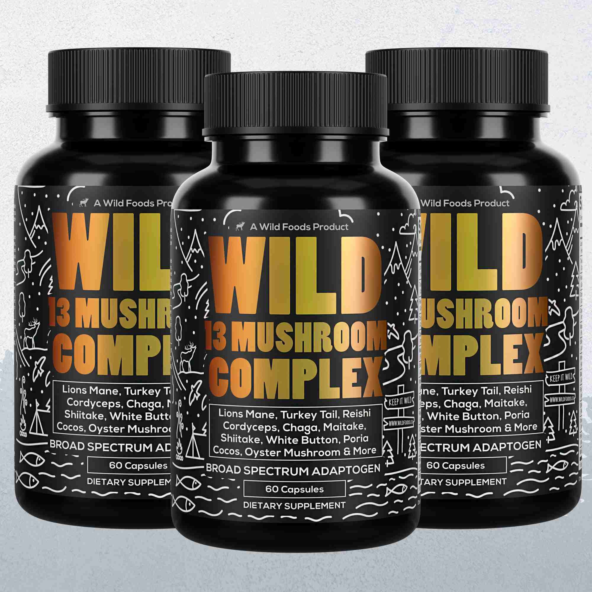 13 Mushroom Complex, 30 servings - Immunity and Longevity Support by Wild Foods