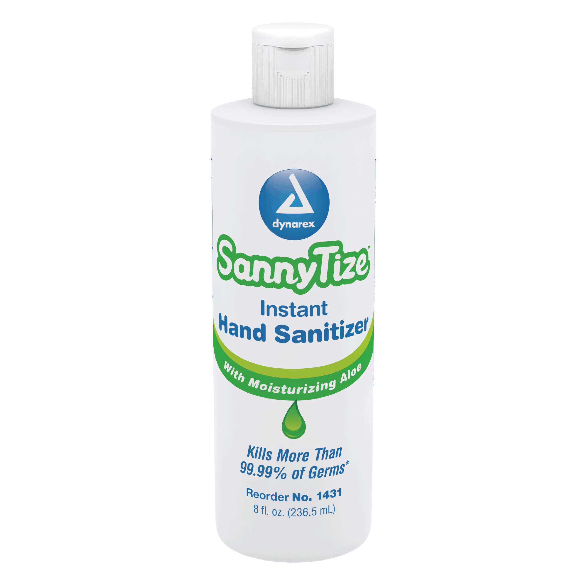 Dynarex SannyTize Instant Hand Sanitizer, 8 oz. Round Bottle, 48bot/case (48 Count)