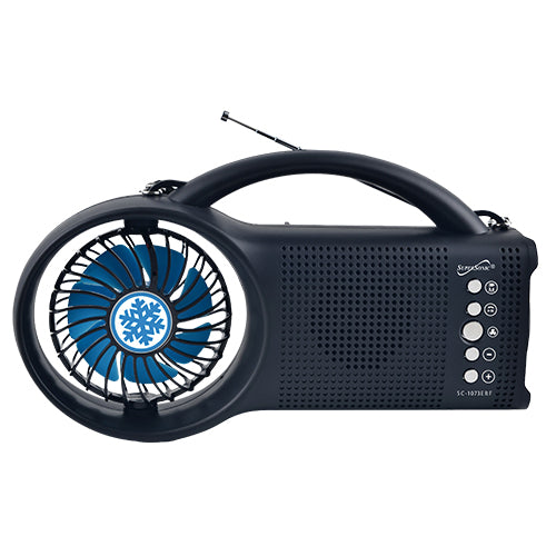 Supersonic Solar Power Bluetooth Speaker with FM Radio / LED Torch Light / Fan by Jupiter Gear
