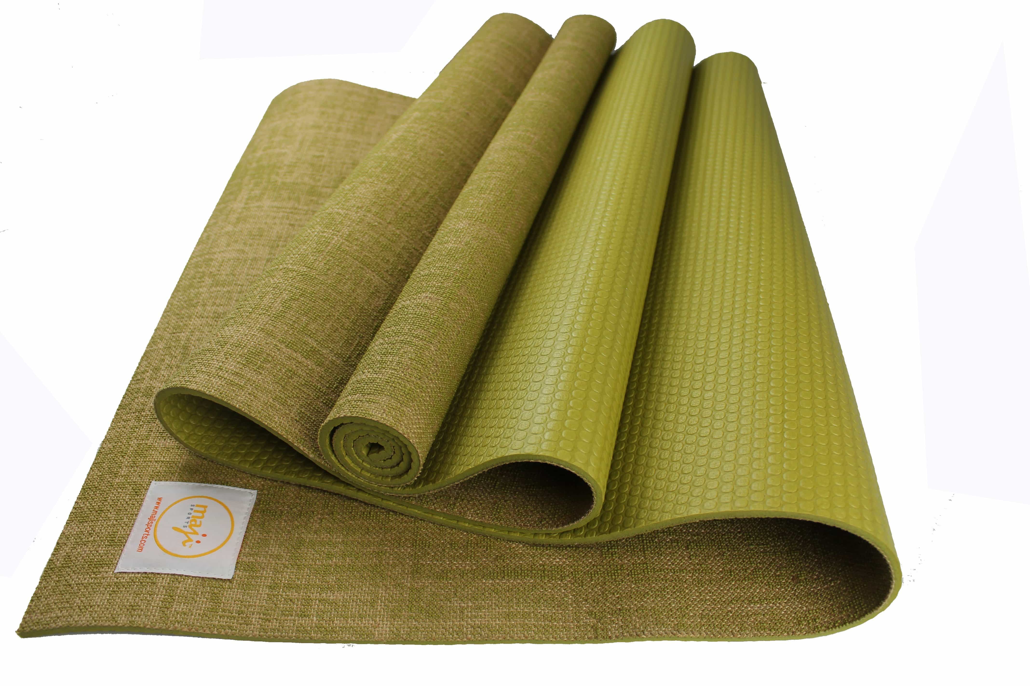 Maji Sports Jute Premium Eco Yoga Mat + Foot Massager (7.5cm x 17.5cm) by Jupiter Gear