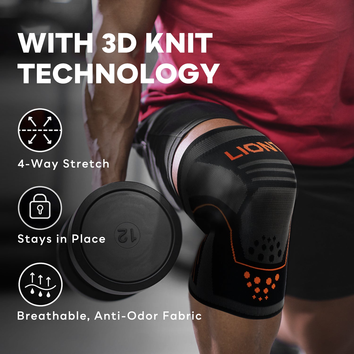 LIONTEK Knee Sleeve Pair - Compression Sleeve by Liontek