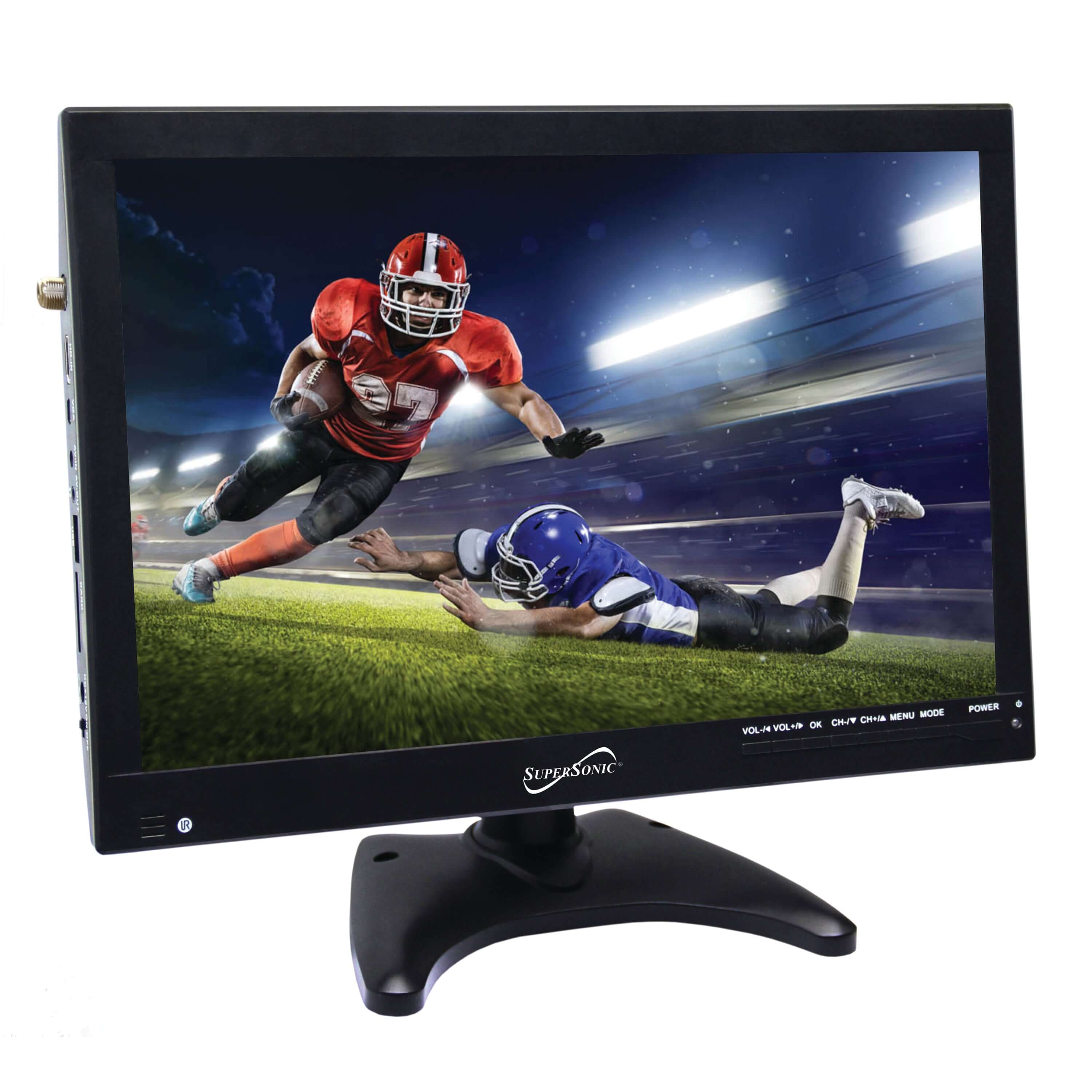Supersonic 14" Portable Digital LED TV with USB, SD and HDMI Inputs, 12 Volt AC/DC Compatible (SC-2814) by Jupiter Gear