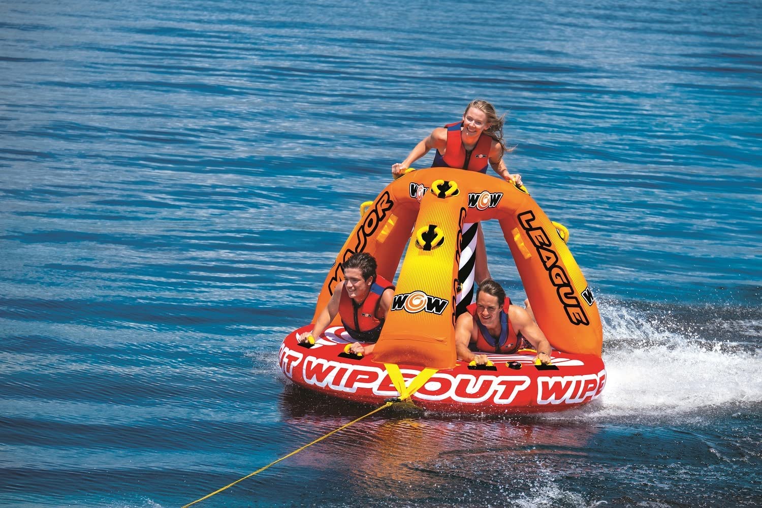 WOW Sports Wipeout 3 Person 3P Standing Towable (22-WTO-3965) by Jupiter Gear