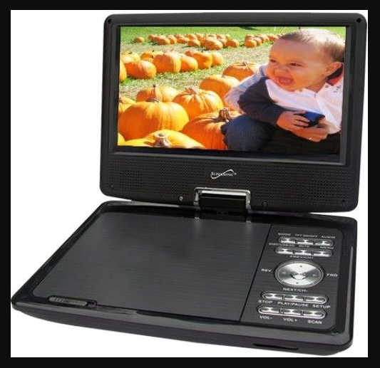Supersonic 9" Portable DVD Player With Digital TV, USB/SD Inputs and Swivel Display by Jupiter Gear