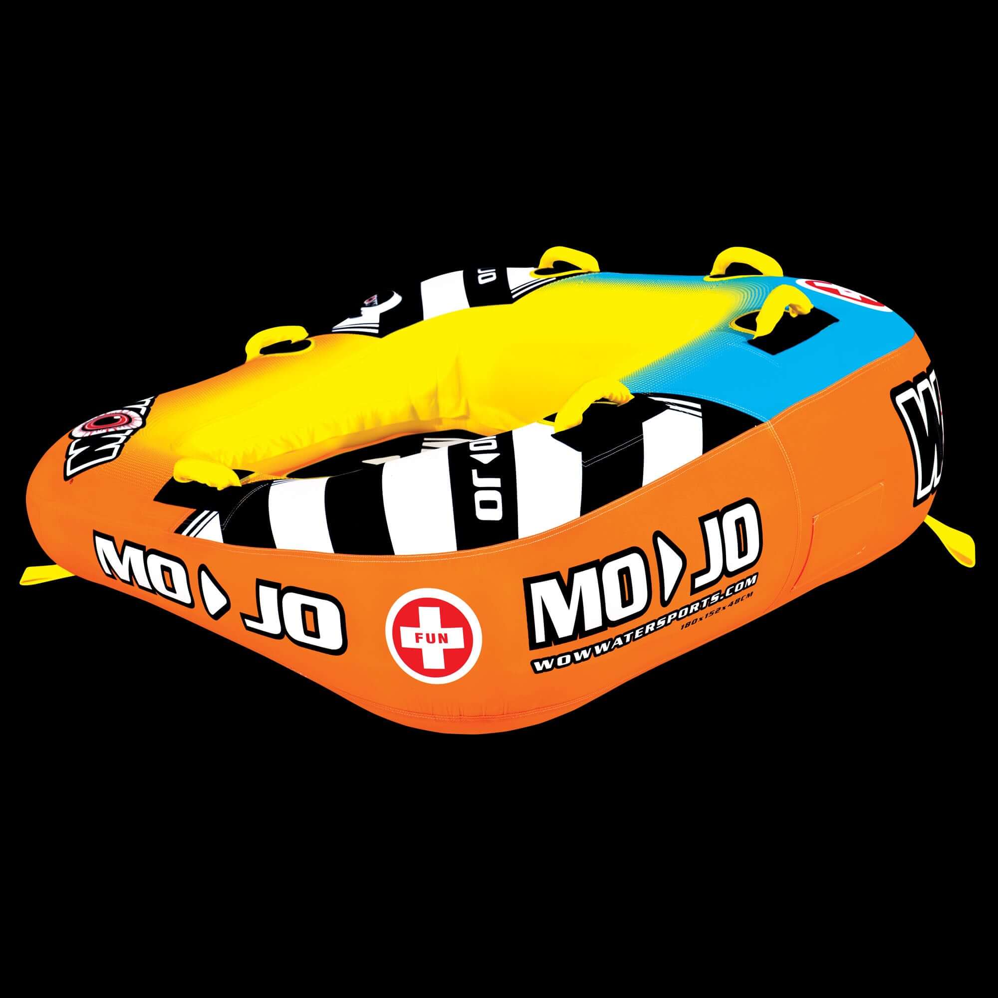 WOW Sports Mojo 1-2 Person Towable Water Tube For Pool and Lake (16-1060) by Jupiter Gear