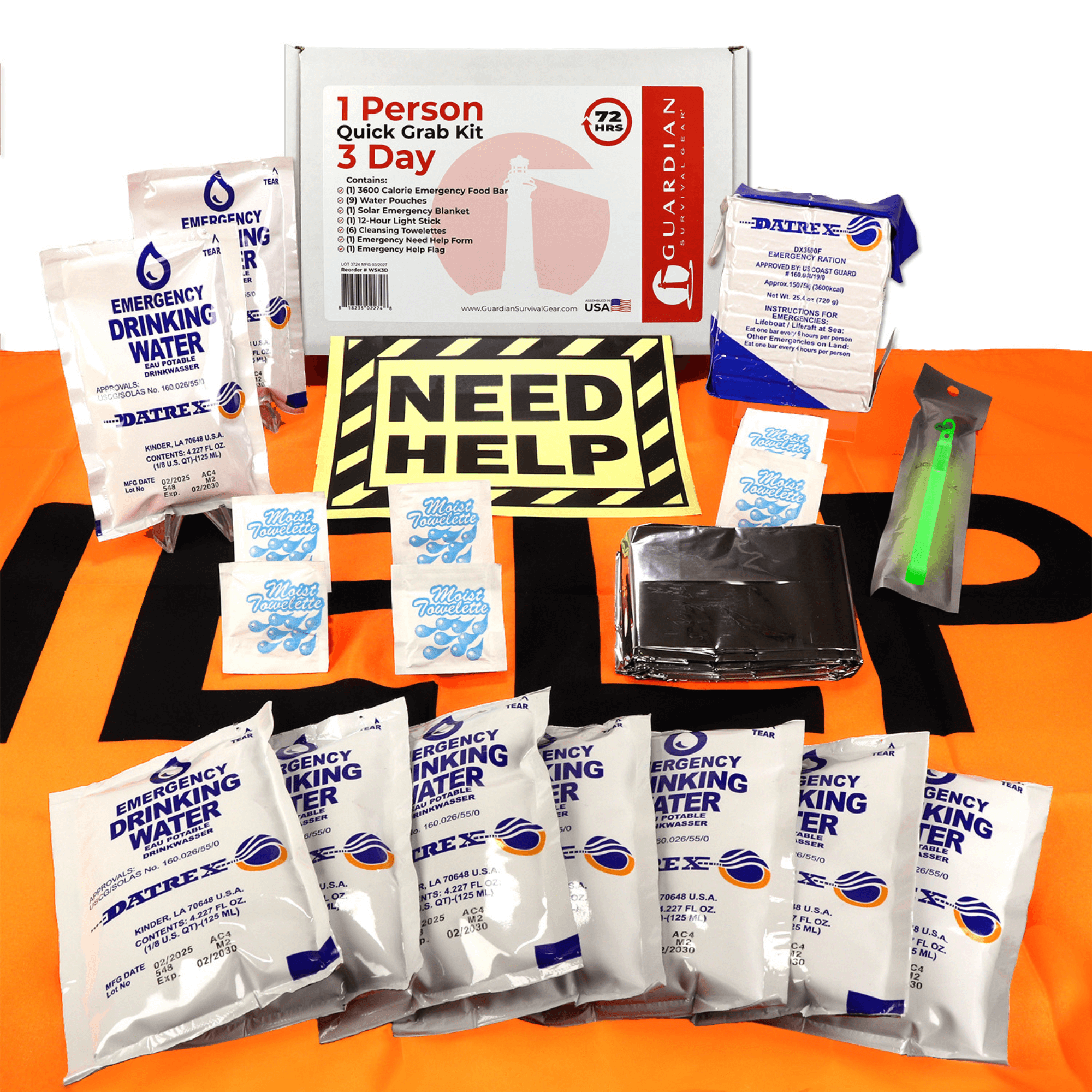 WSK 72-Hour Emergency Survival Grab Bag Kit - Jupiter Gear