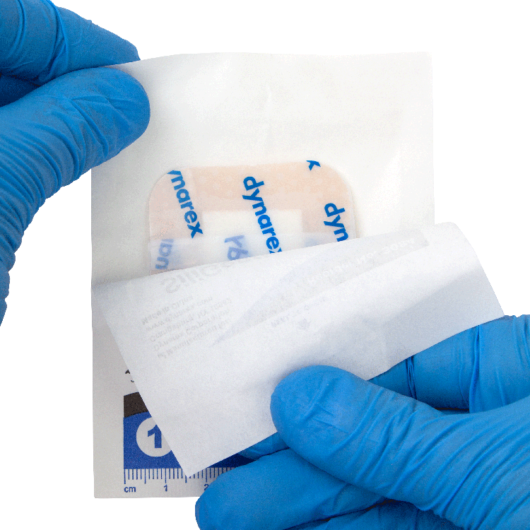 Dynarex SiliGentle AG - Silver Silicone Bordered Foam Dressing, 10ea/bx, 5bxs/cs (50 Count)