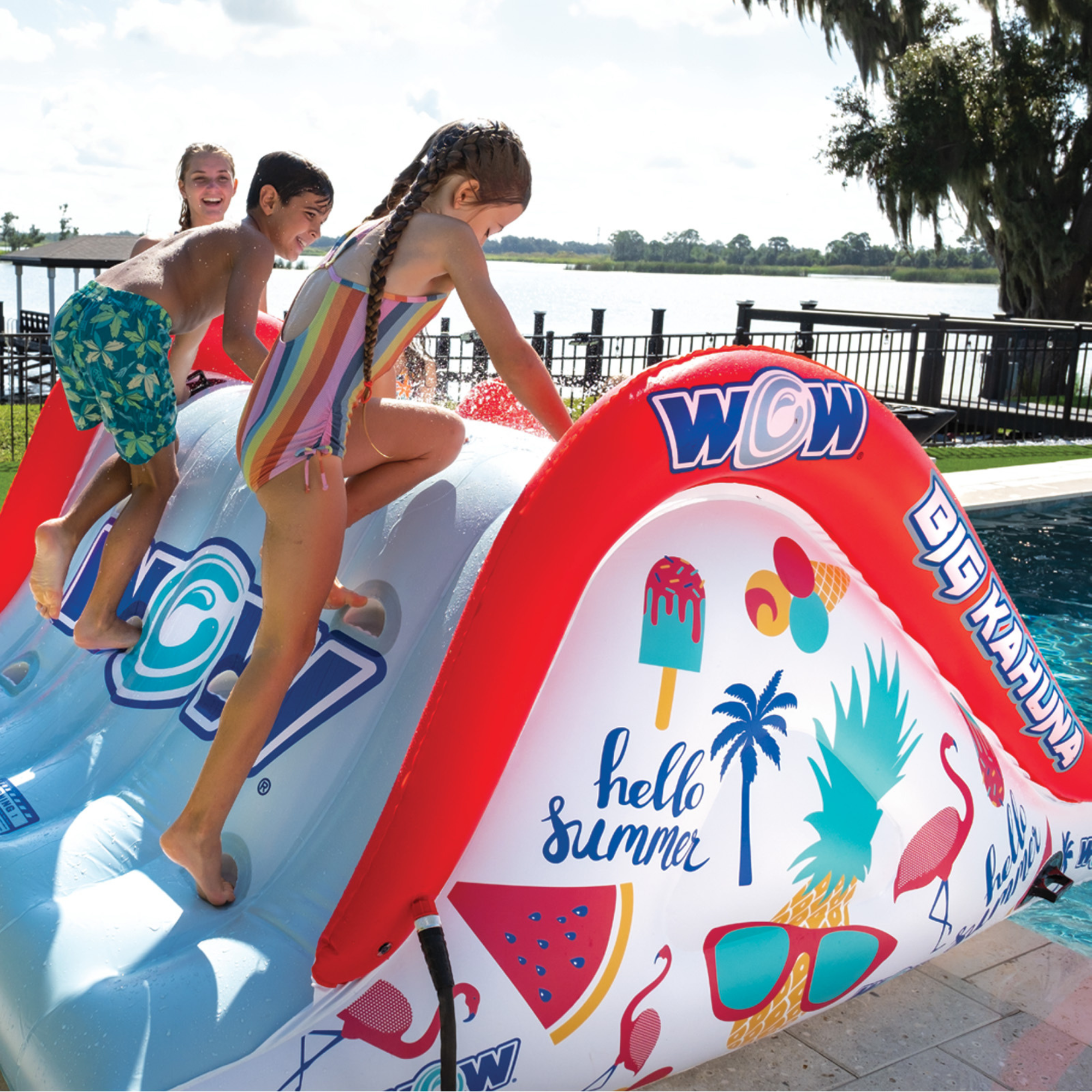 WOW Sports Big Kahuna Two-Lane Slide for In-Ground Pools by Jupiter Gear