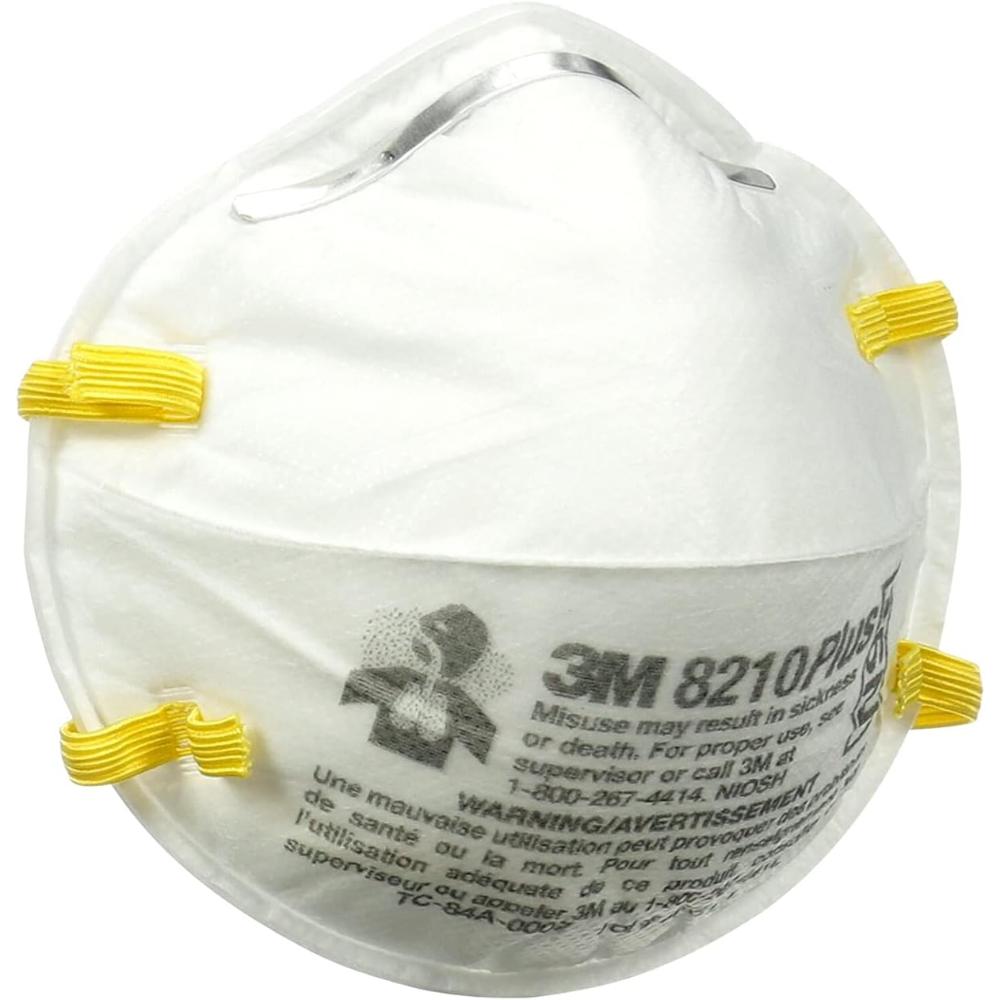3M 80pcs 8210+ Particulate Respirator N95 Face Mask, Regular Size