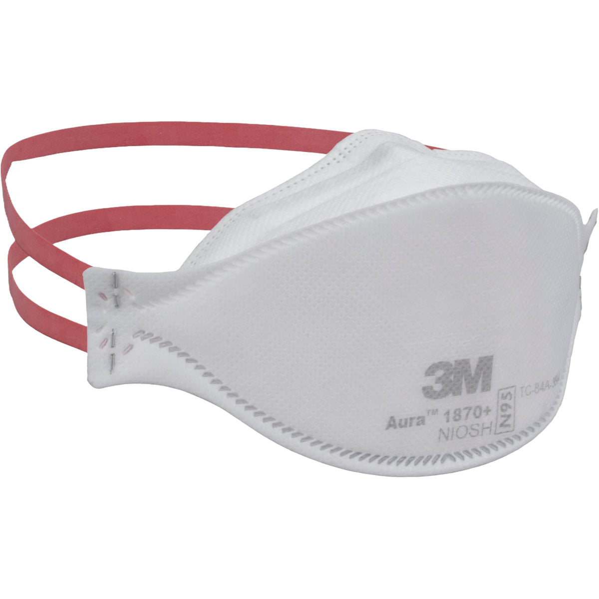 3M 440pcs Aura 1870+ Particulate Respirator N95 Face Mask, Regular Size, Individually wrapped & Flat Fold