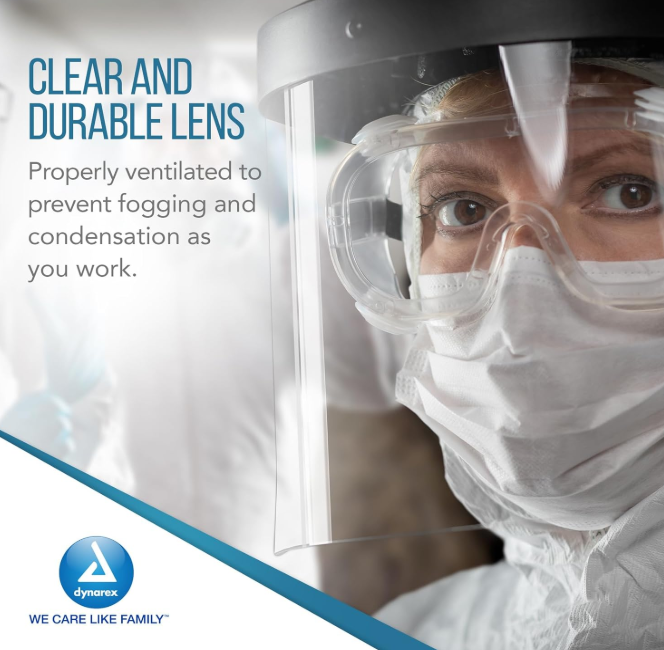 Dynarex Protective Eye Goggles, 50ea/cs (50 Count)