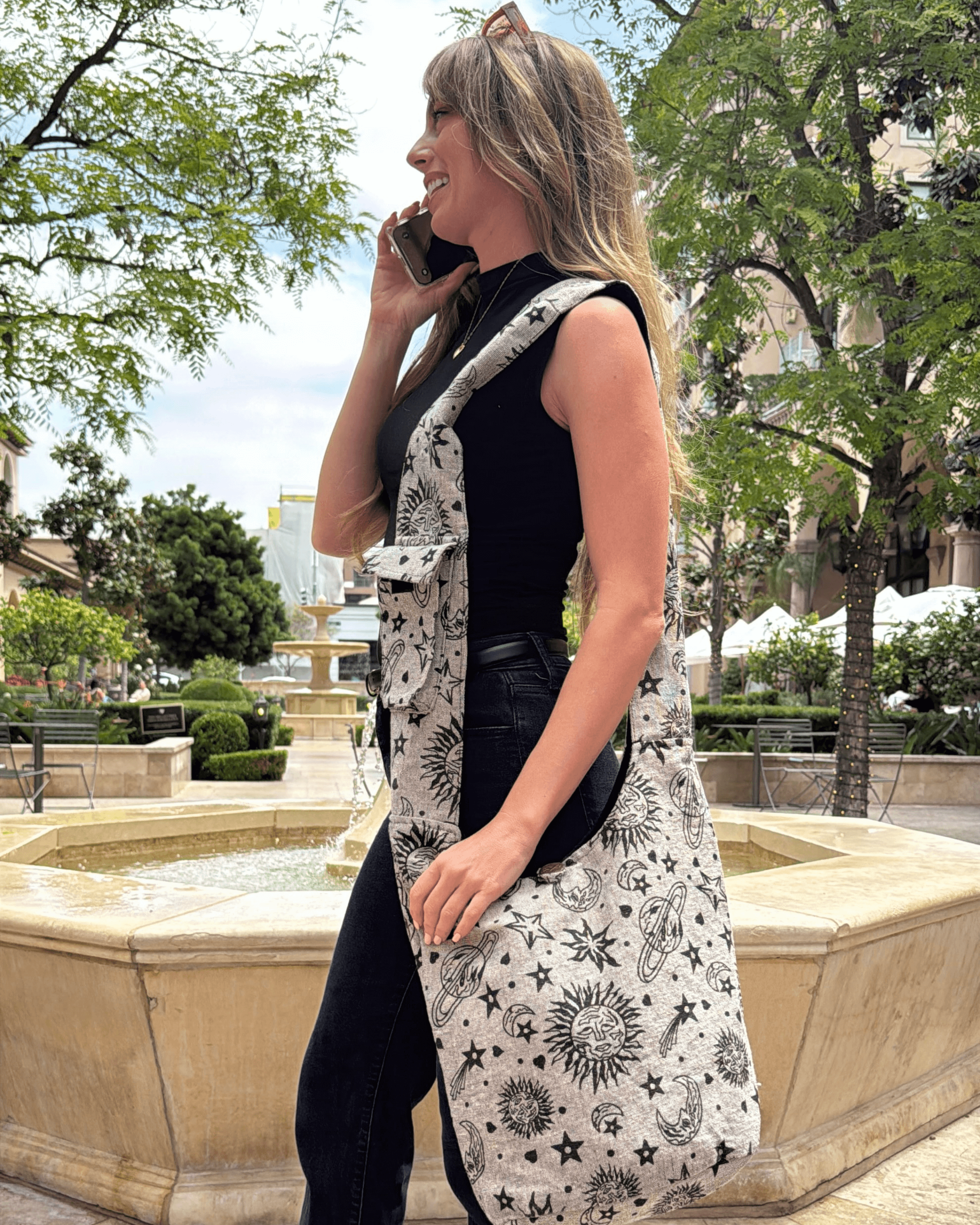 Kathmandu Collection Celestial Print Hobo Bag by Jupiter Gear