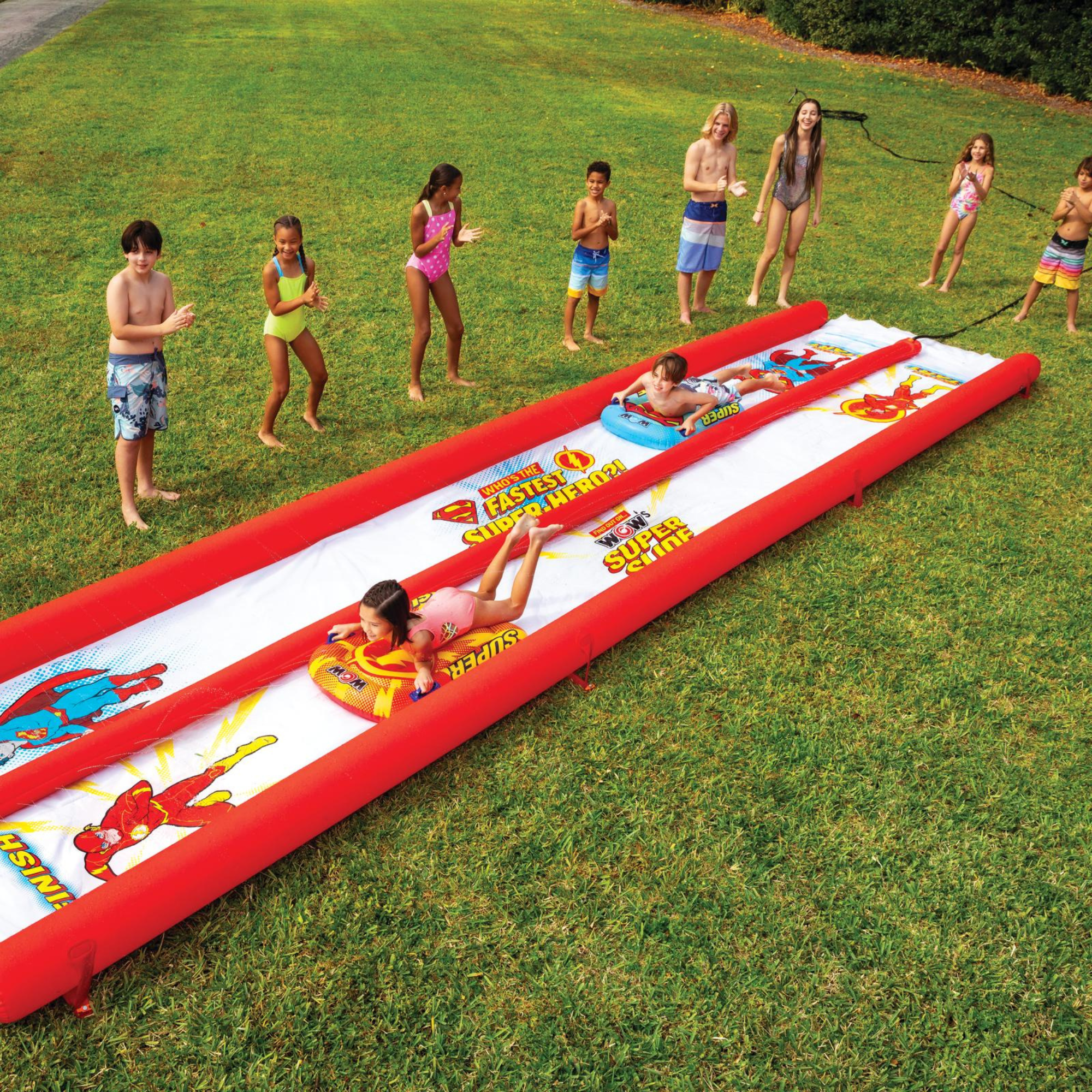 WOW Sports DC Comics Flash vs Superman Lawn Slide by Jupiter Gear