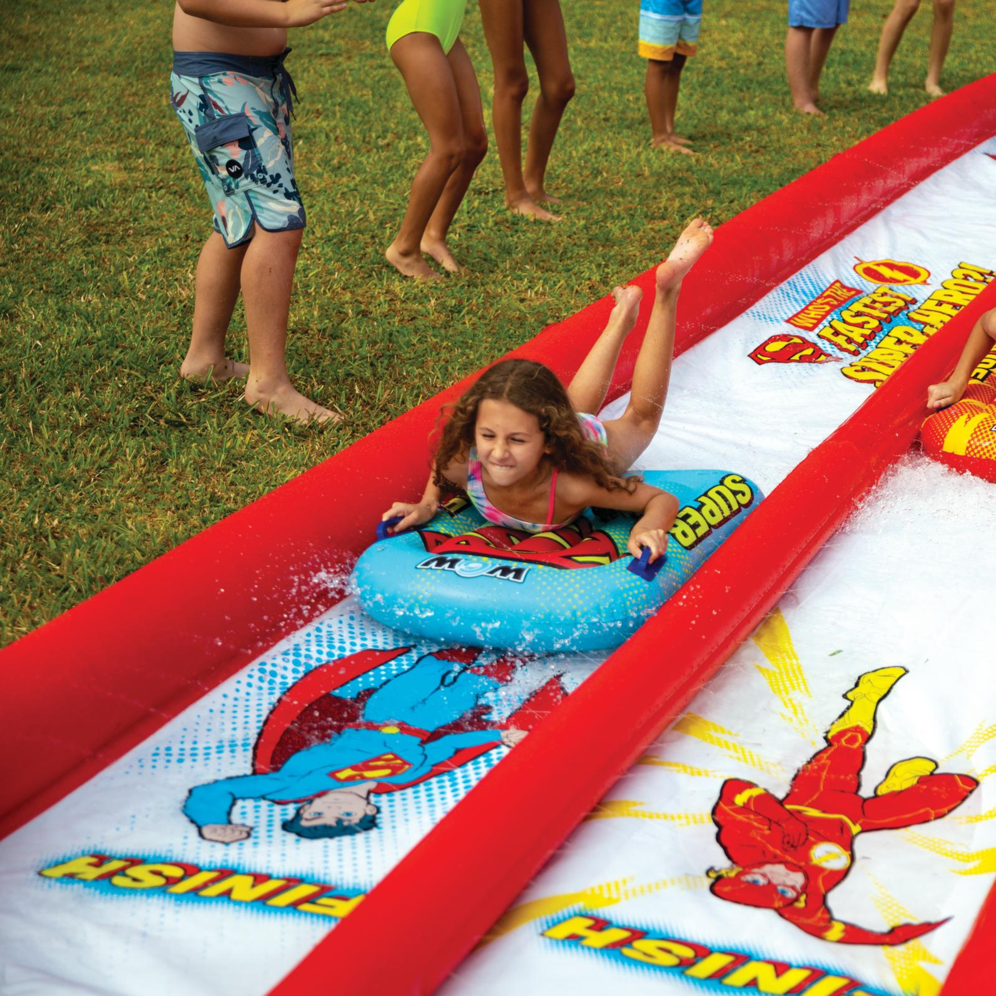 WOW Sports DC Comics Flash vs Superman Lawn Slide by Jupiter Gear