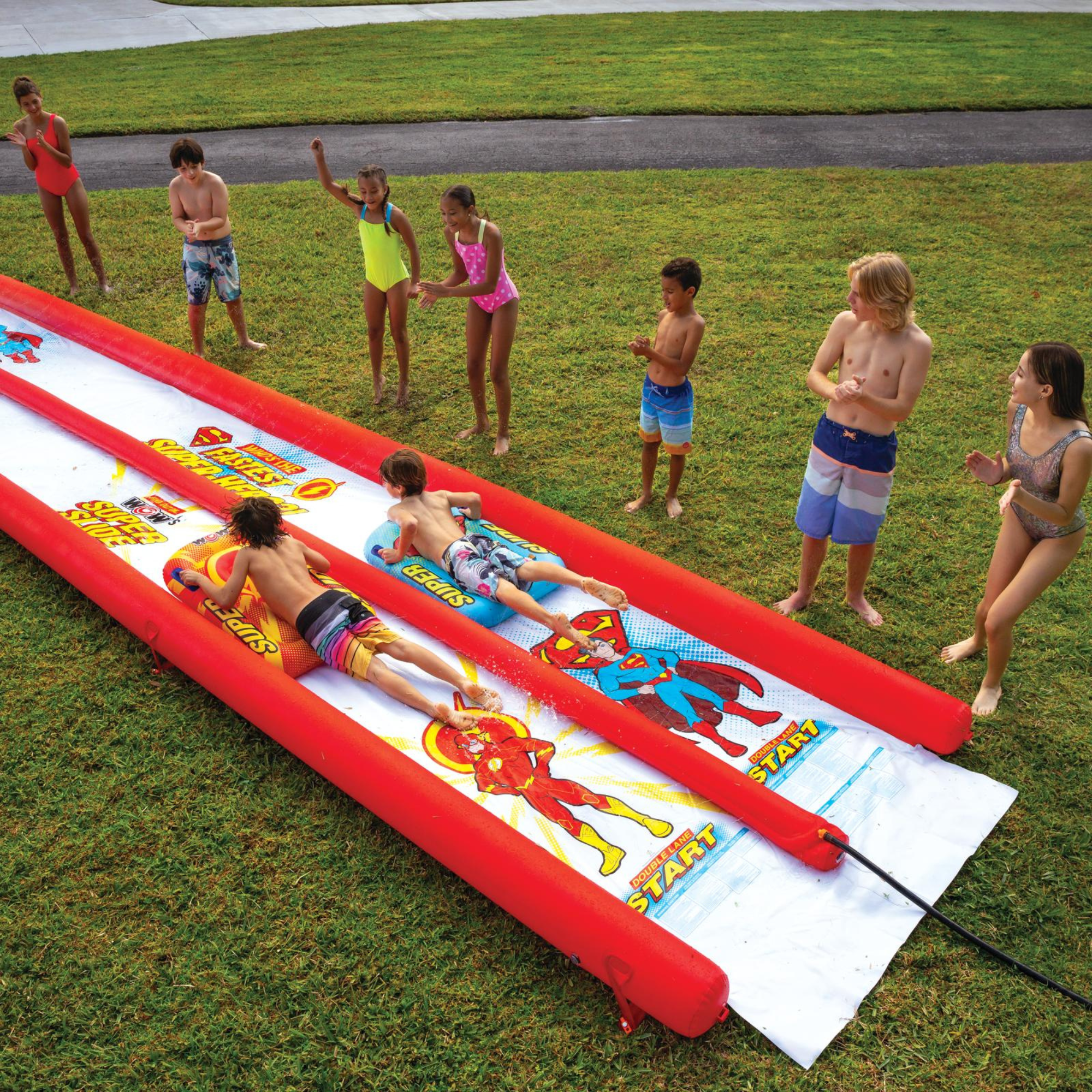 WOW Sports DC Comics Flash vs Superman Lawn Slide by Jupiter Gear