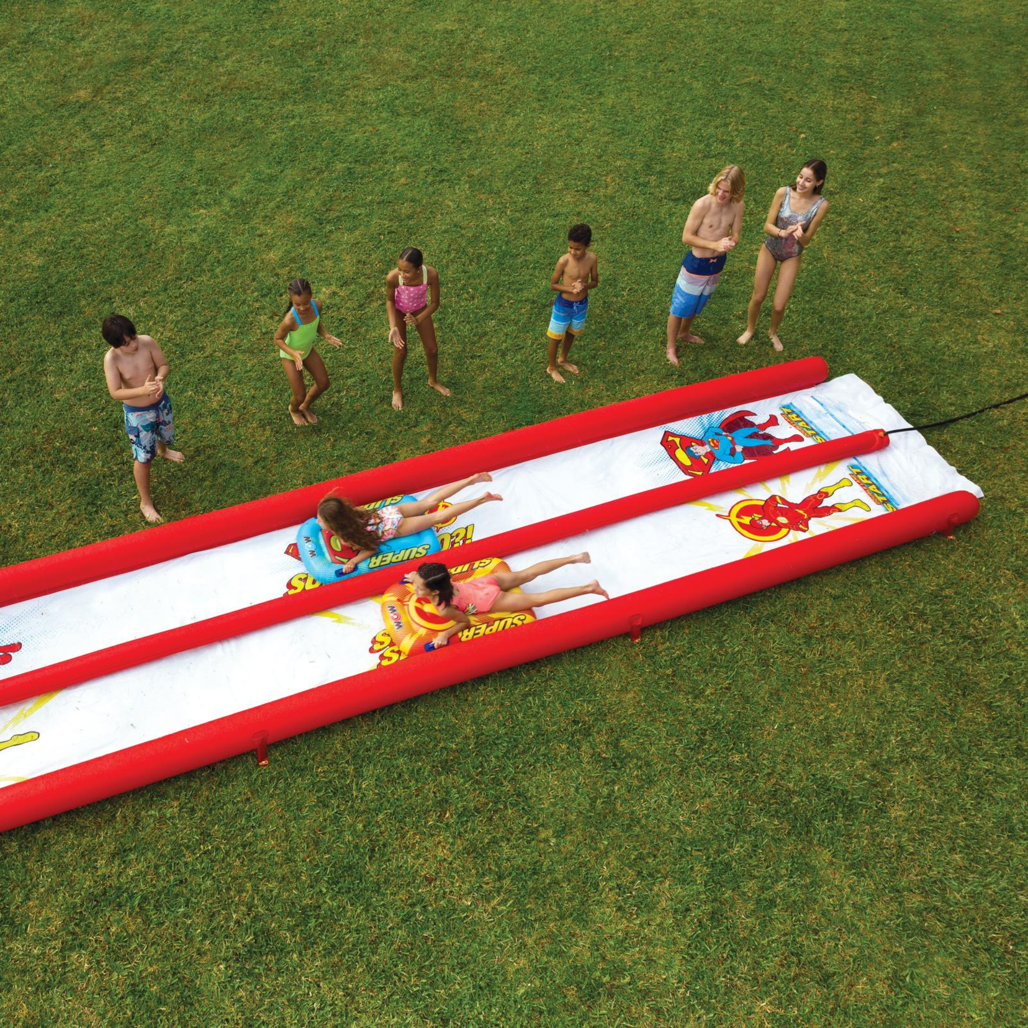 WOW Sports DC Comics Flash vs Superman Lawn Slide by Jupiter Gear