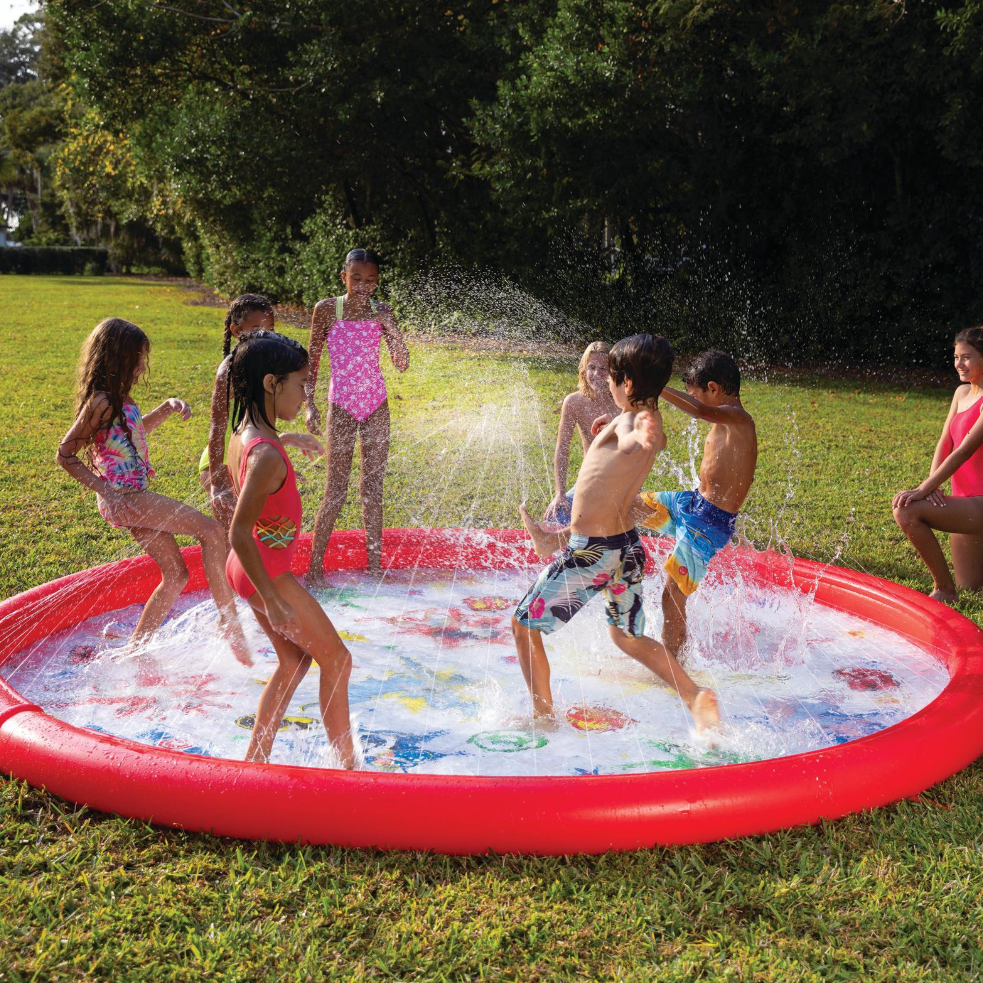 WOW Sports DC Comics Justice League 12ft Splash Pad and Wading Pool by Jupiter Gear