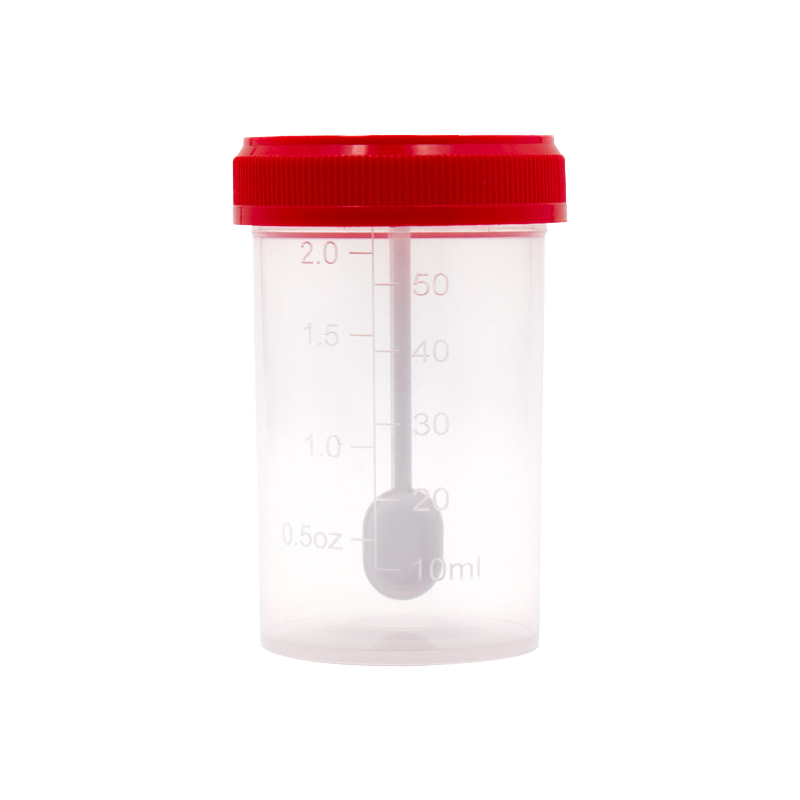 Dynarex Stool Specimen Container with Spoon, 60mL (400 Count)