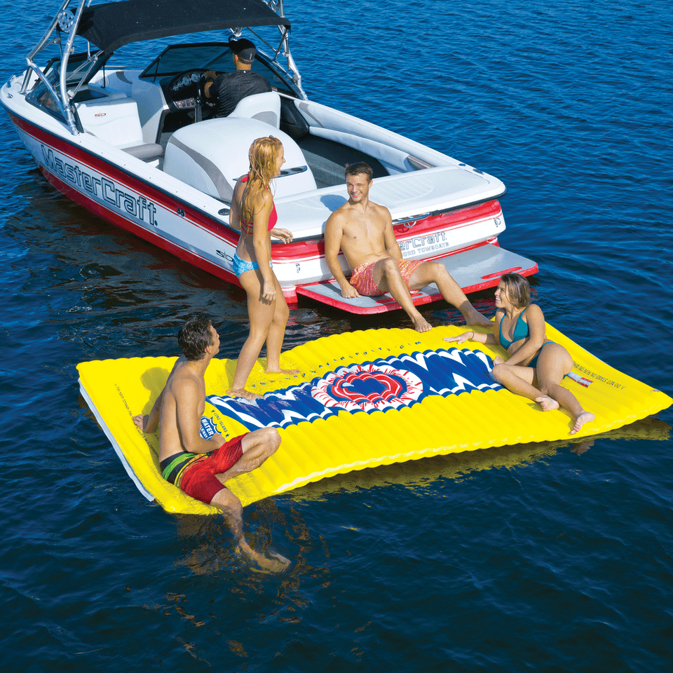 WOW Sports Floating Pool and Lake Water Walkway and Lounge - Yellow (12-2050) by Jupiter Gear