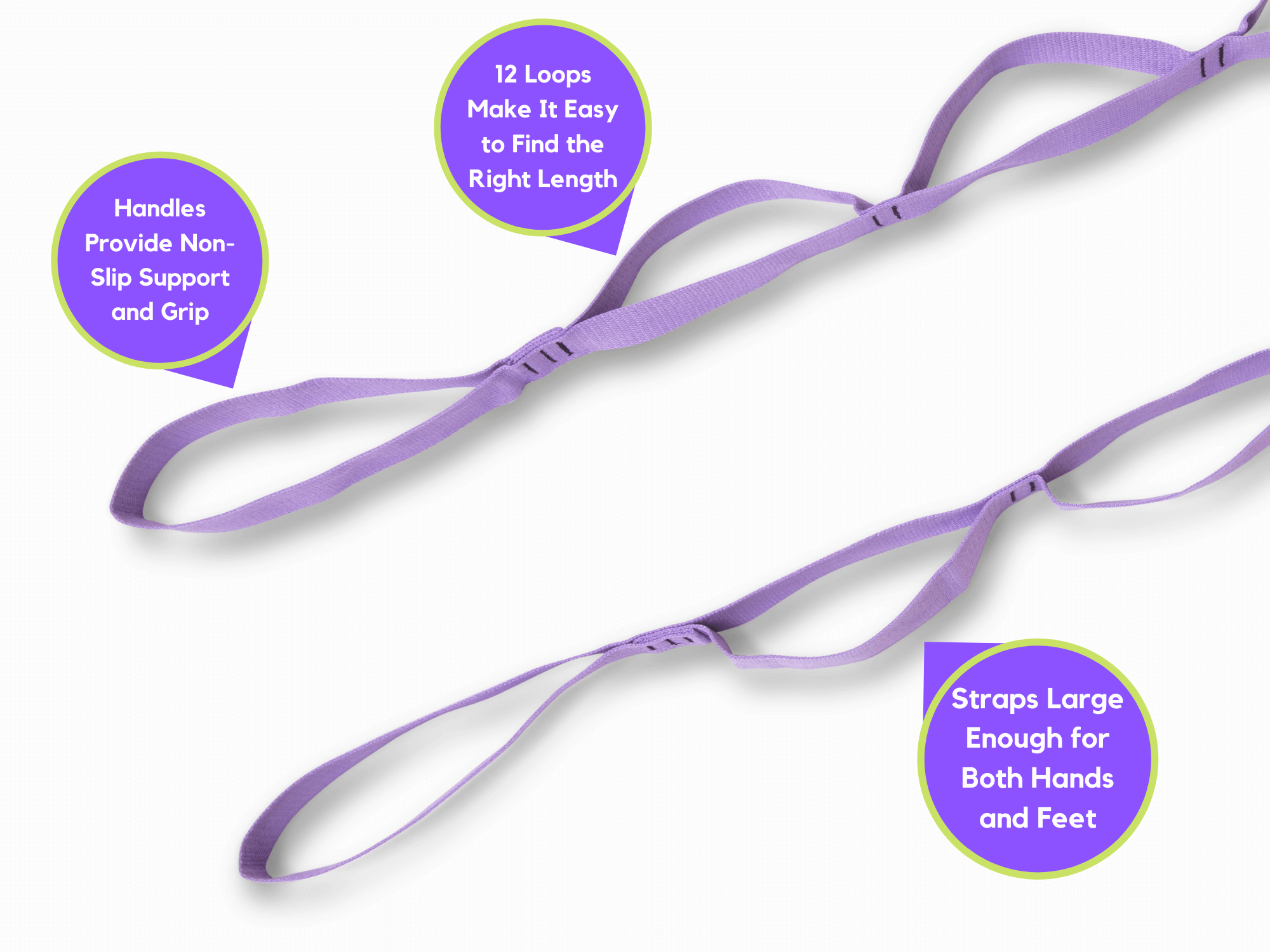 Multi-Loop Stretching Strap for Yoga & Pilates by Jupiter Gear