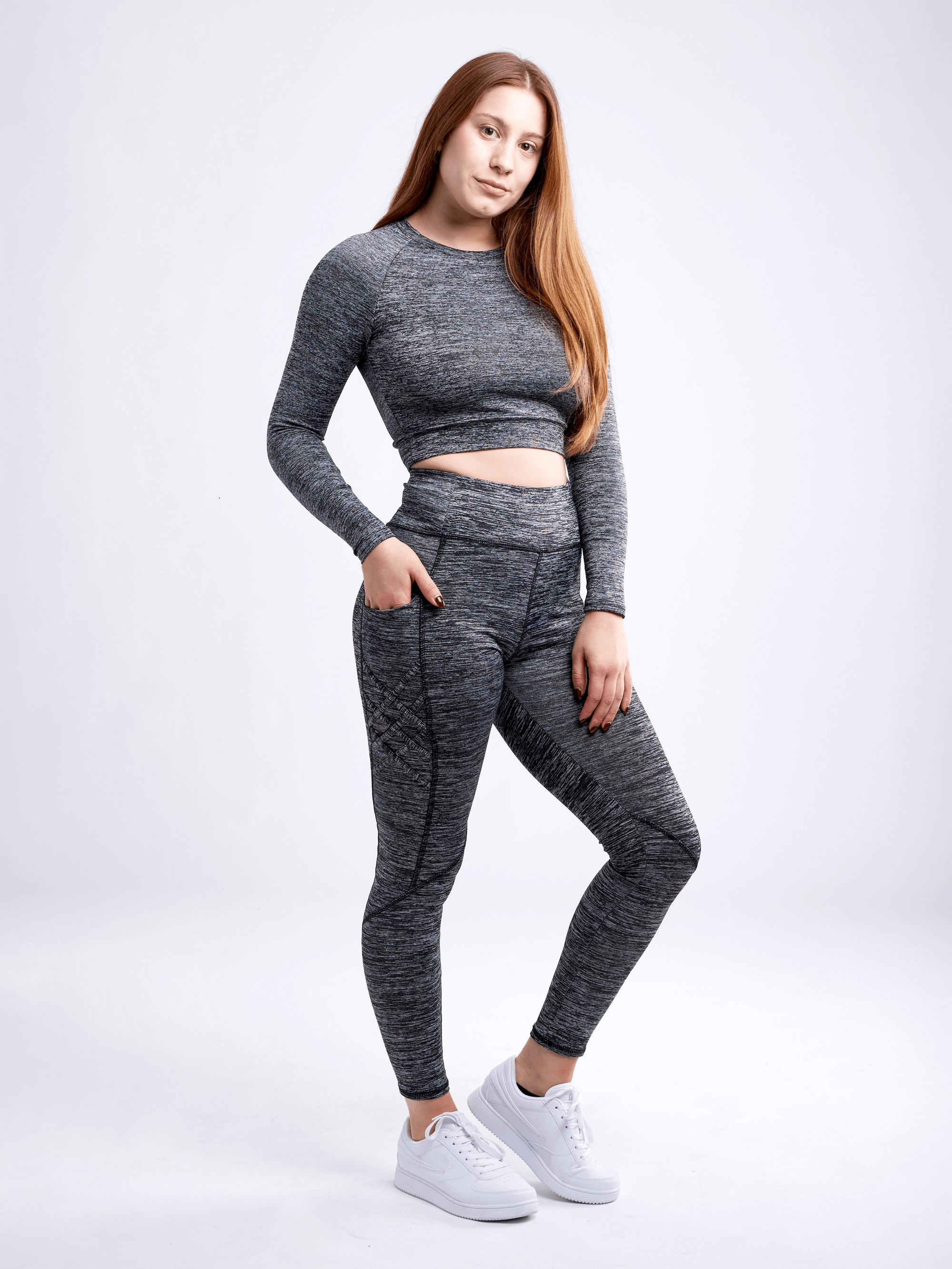 JupiterGear High-Waisted Criss-Cross Training Leggings with Hip Pockets by Jupiter Gear