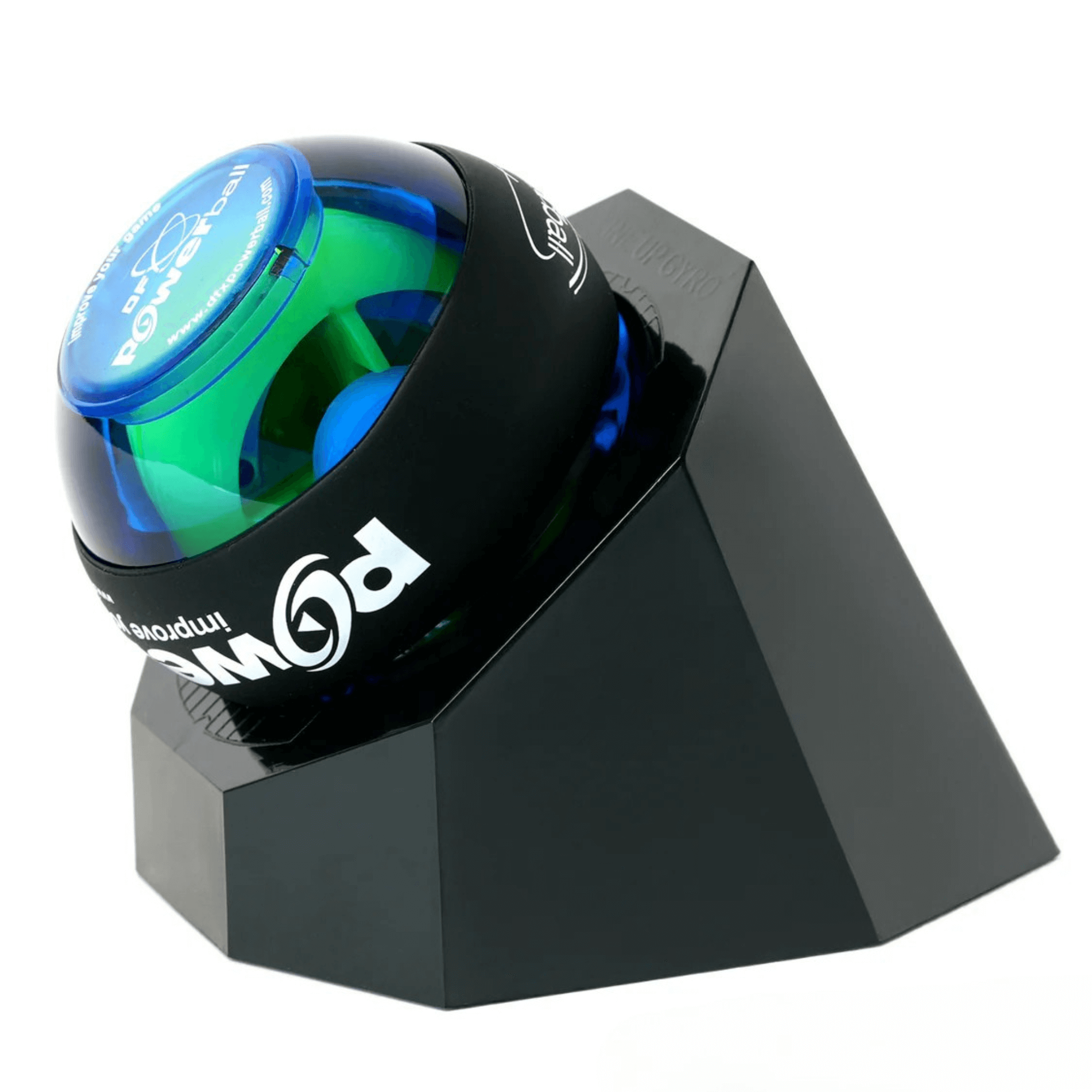 DFX Powerball Blue Gyro Exerciser with Powerdock by Jupiter Gear