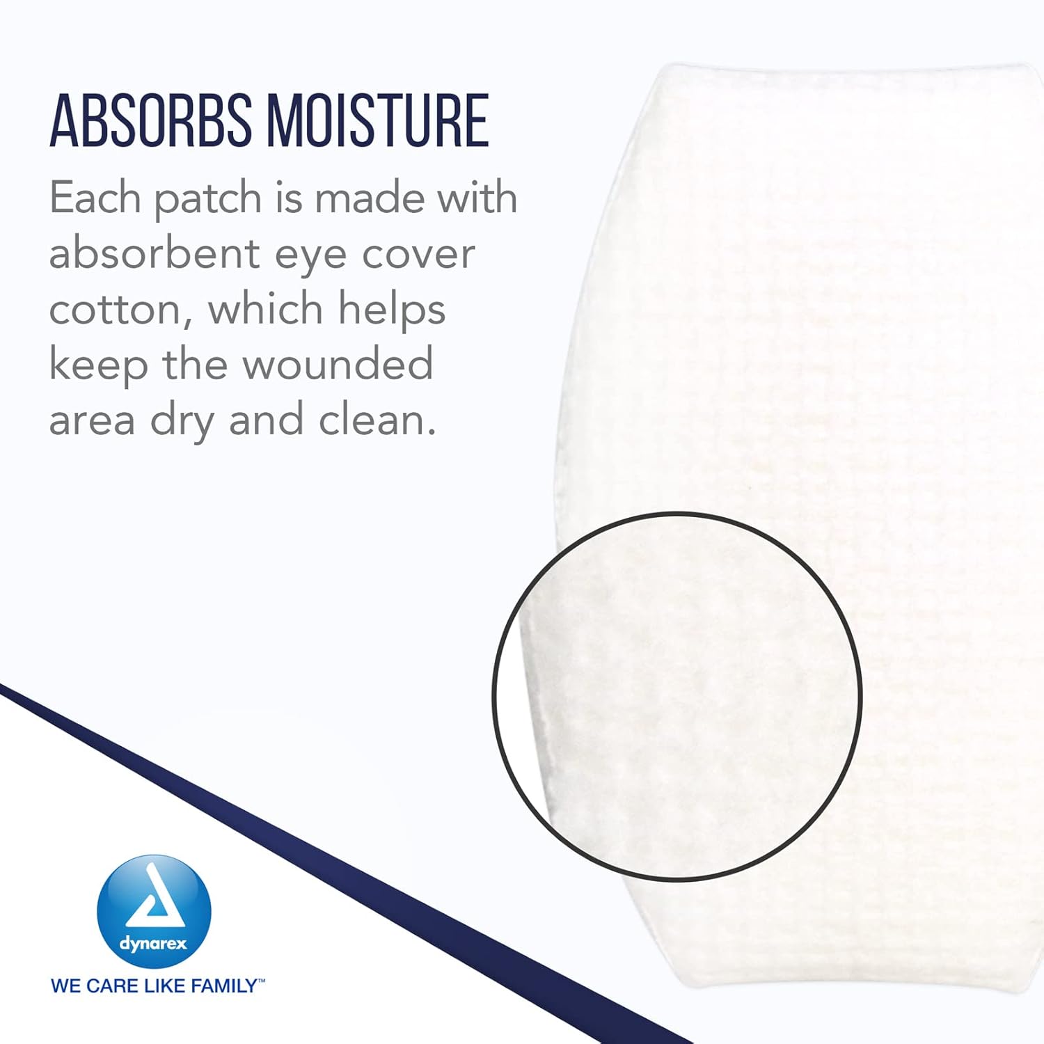 Dynarex Oval Eye Pads - Sterile, 2 5/8" x 1 5/8" 50ea/bx, 12bxs/cs (600 Count)