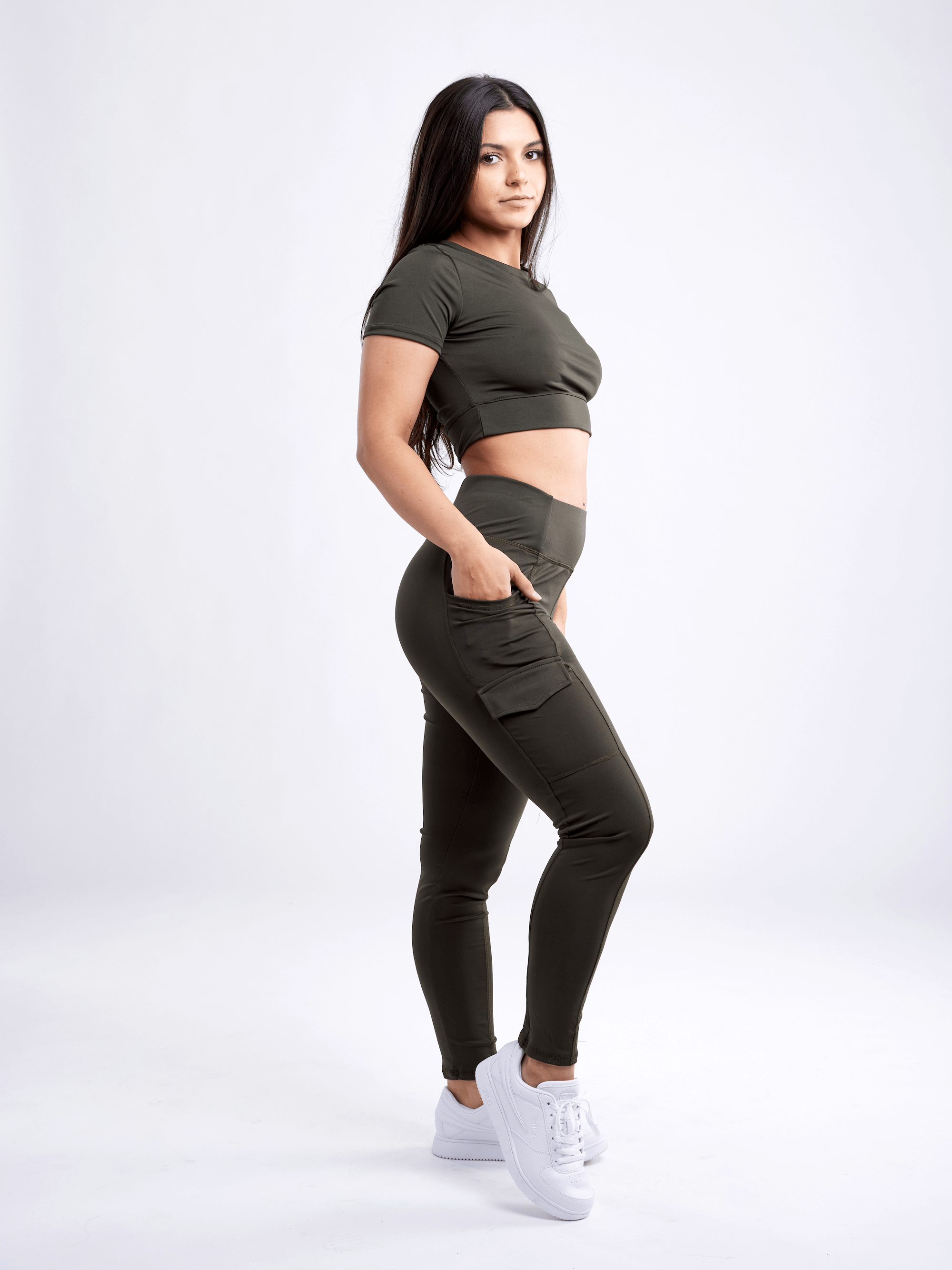 JupiterGear High-Waisted Leggings with Side Cargo Pockets by Jupiter Gear