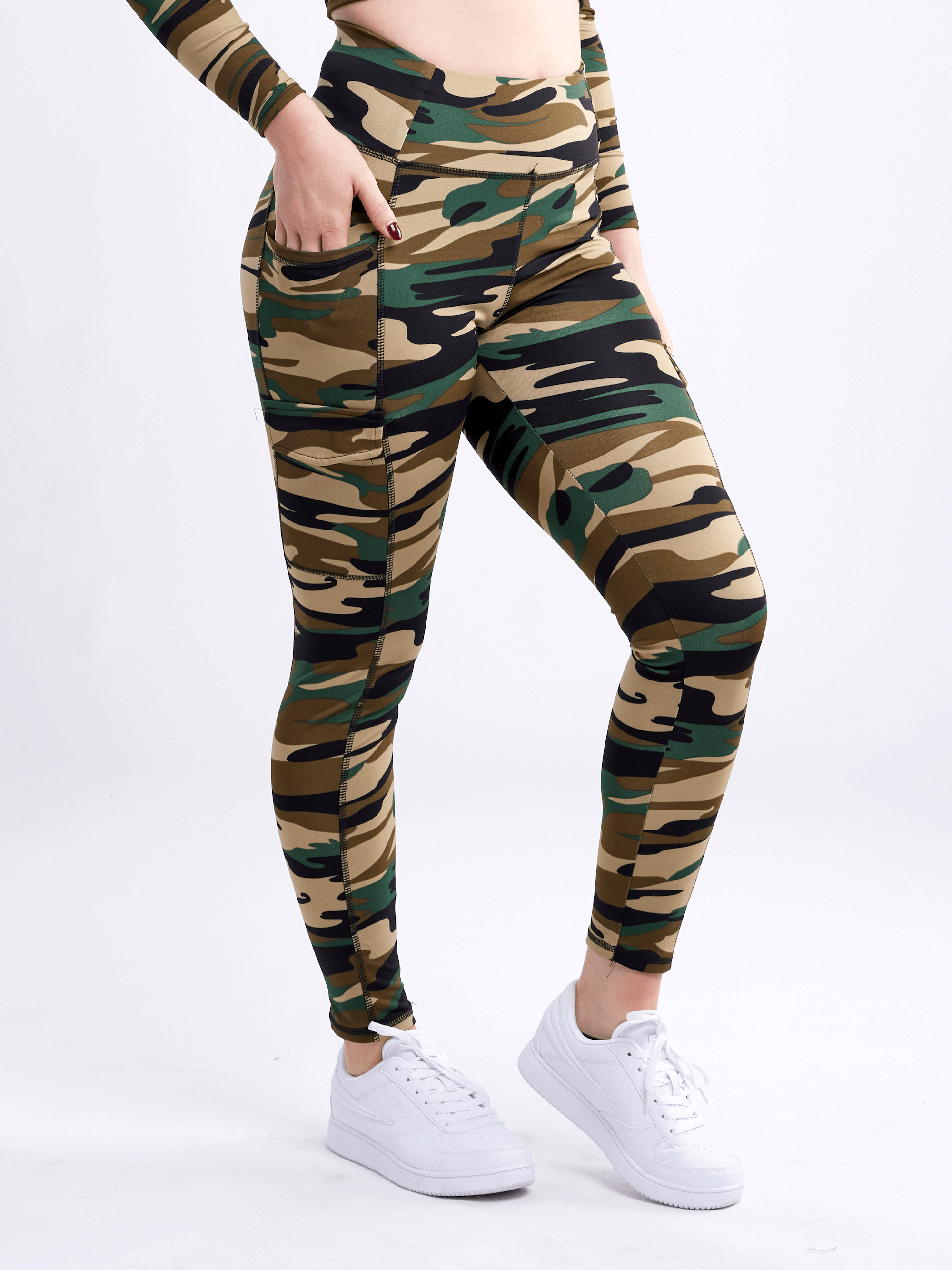 JupiterGear High-Waisted Leggings with Side Cargo Pockets by Jupiter Gear