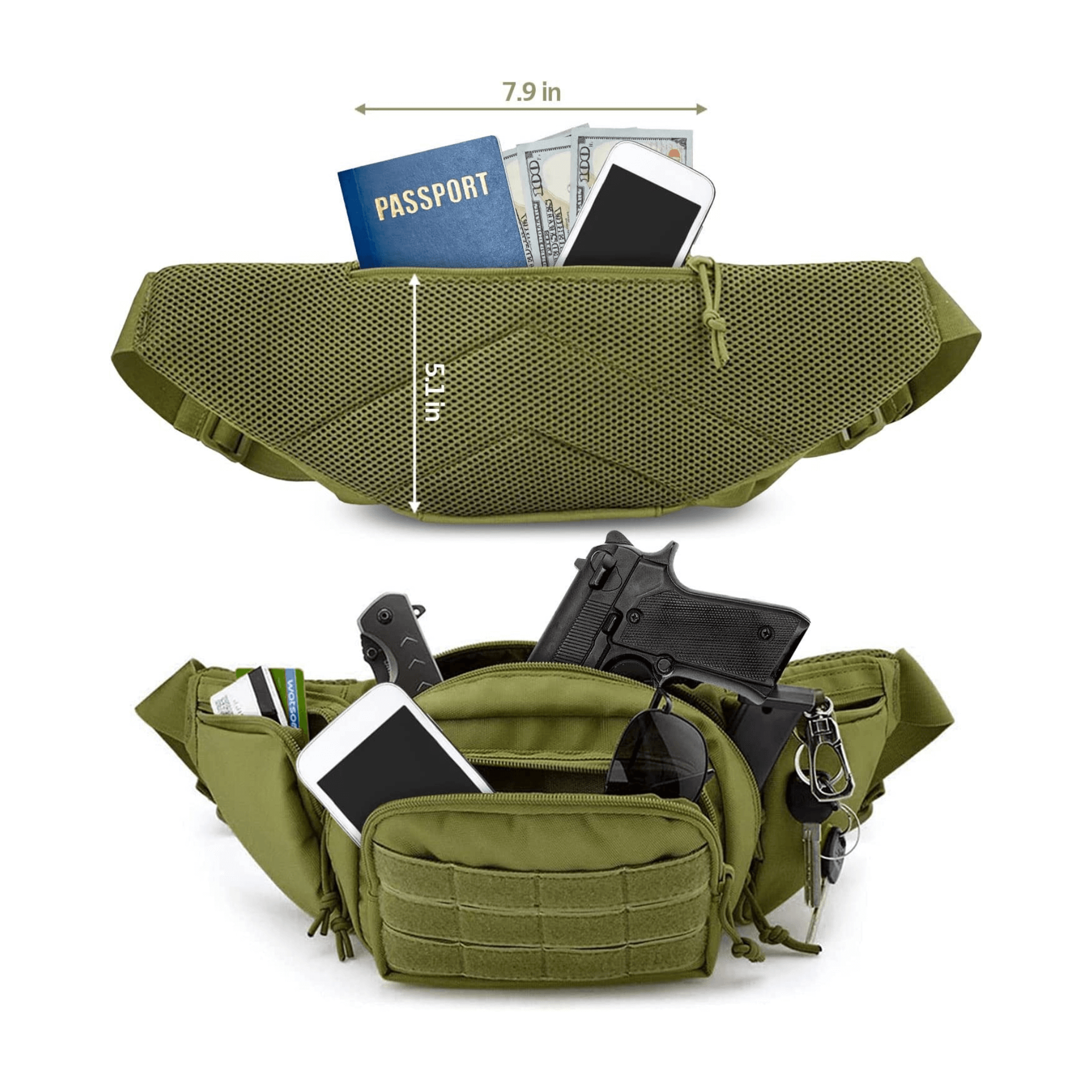 Tactical Waist Bag & MOLLE EDC Pouch For Outdoor Activities by Jupiter Gear