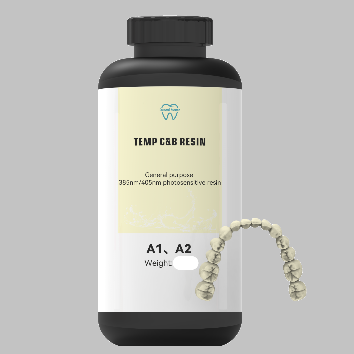 Reliable Temporary Crown & Bridge Resin for DLP and LCD Printers 500ml or 500grams