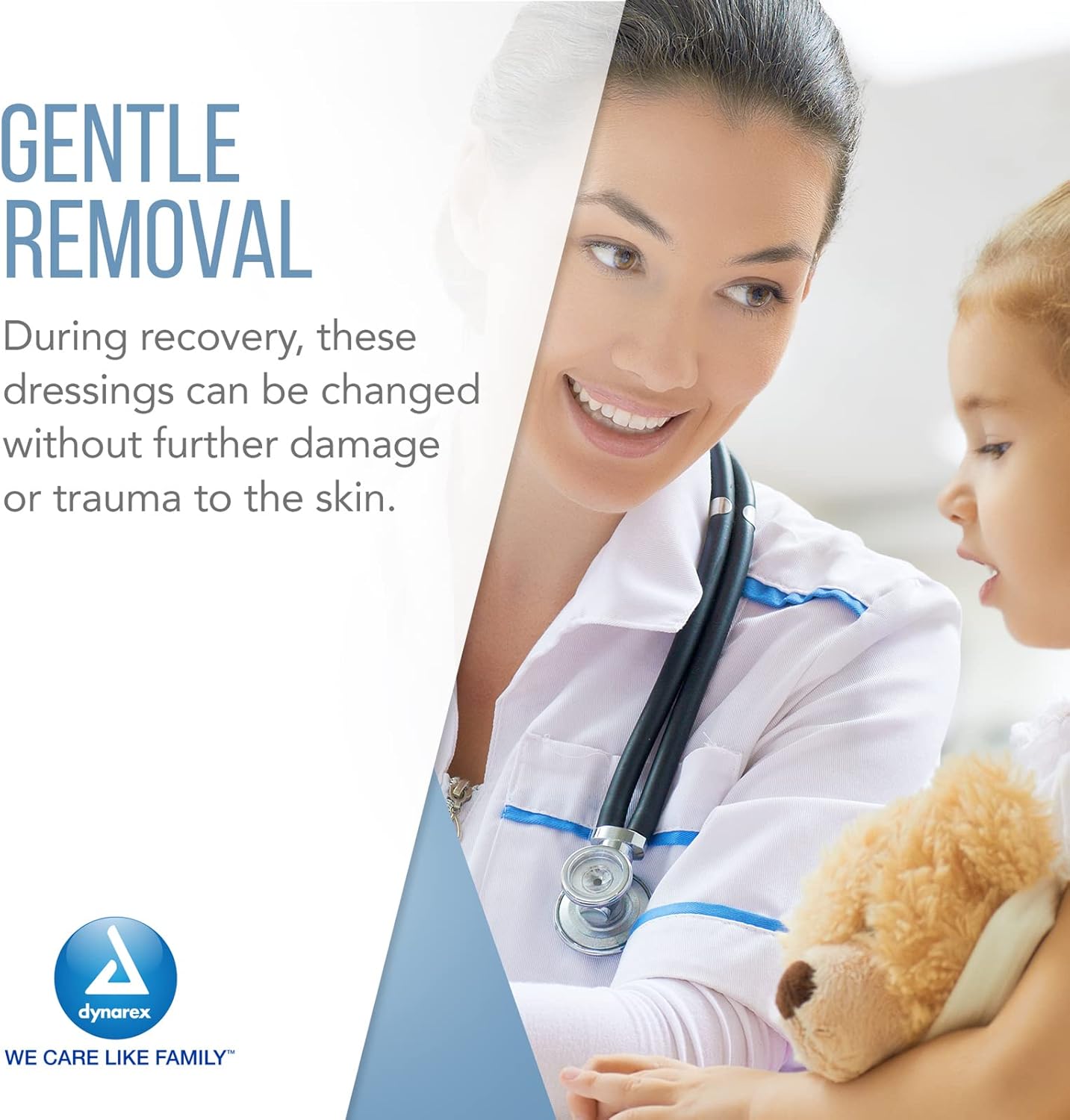 Dynarex SiliGentle AG - Silver Silicone Foam Dressing, 10ea/bx, 5bxs/cs (50 Count)