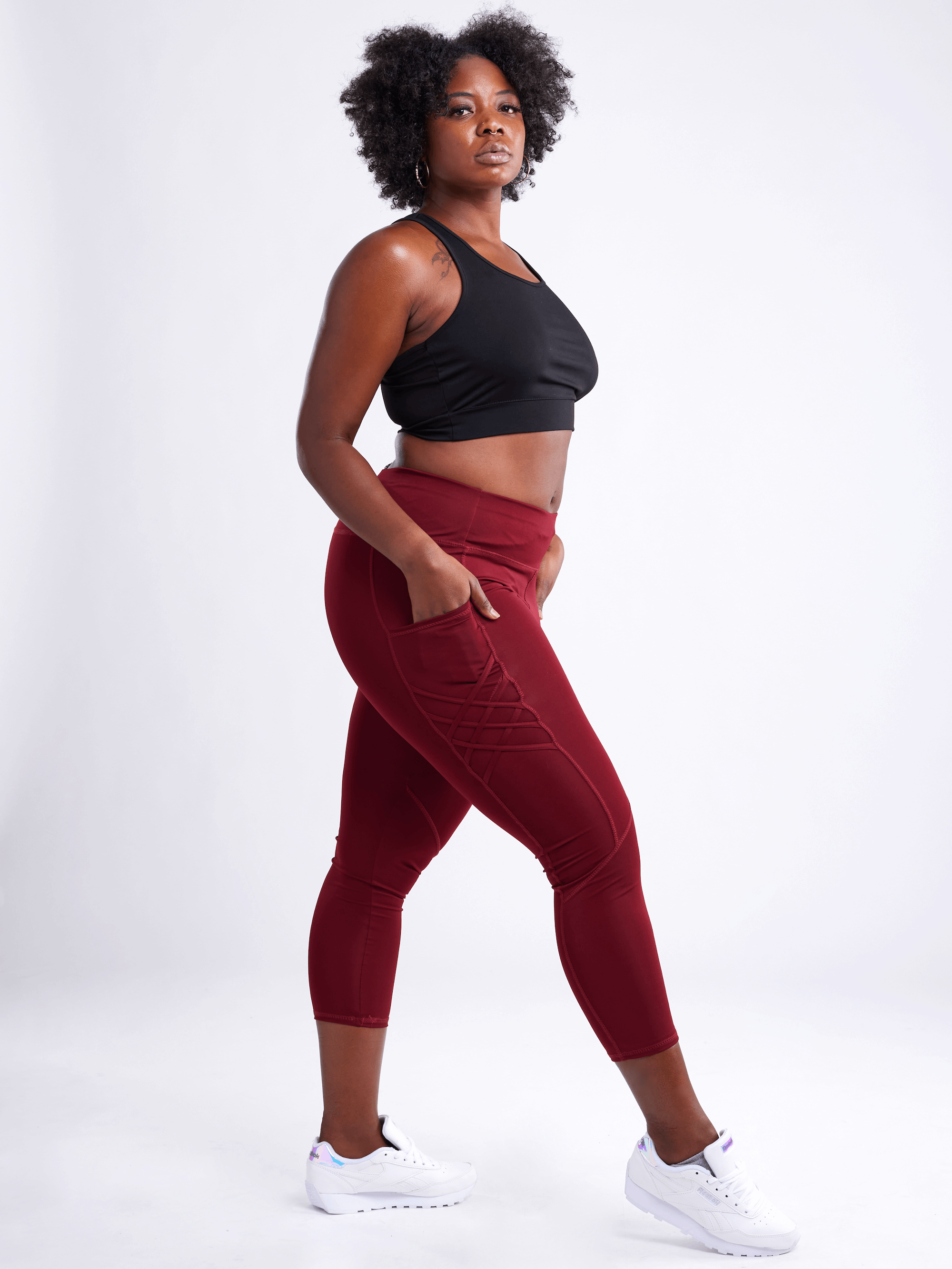 JupiterGear High-Waisted Criss-Cross Training Leggings with Hip Pockets by Jupiter Gear