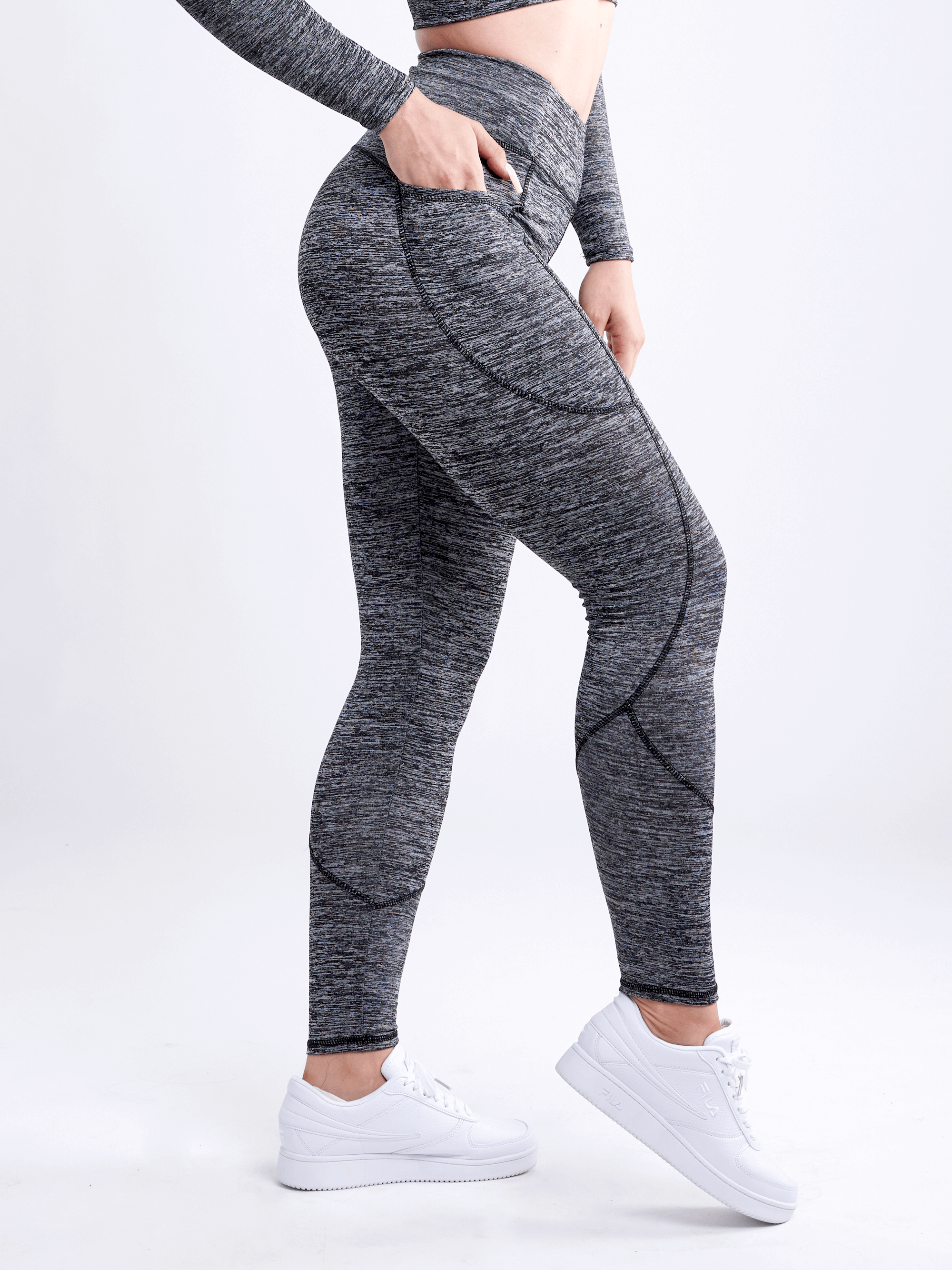 JupiterGear High-Waisted Classic Gym Leggings with Side Pockets by Jupiter Gear