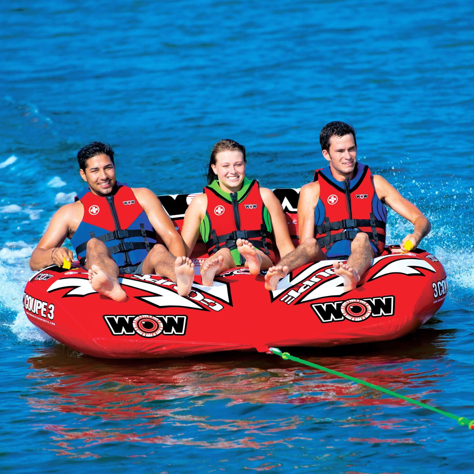 WOW Sports 3 Person Coupe Cockpit Towable Water Tube For Pool and Lake (15-1040) by Jupiter Gear