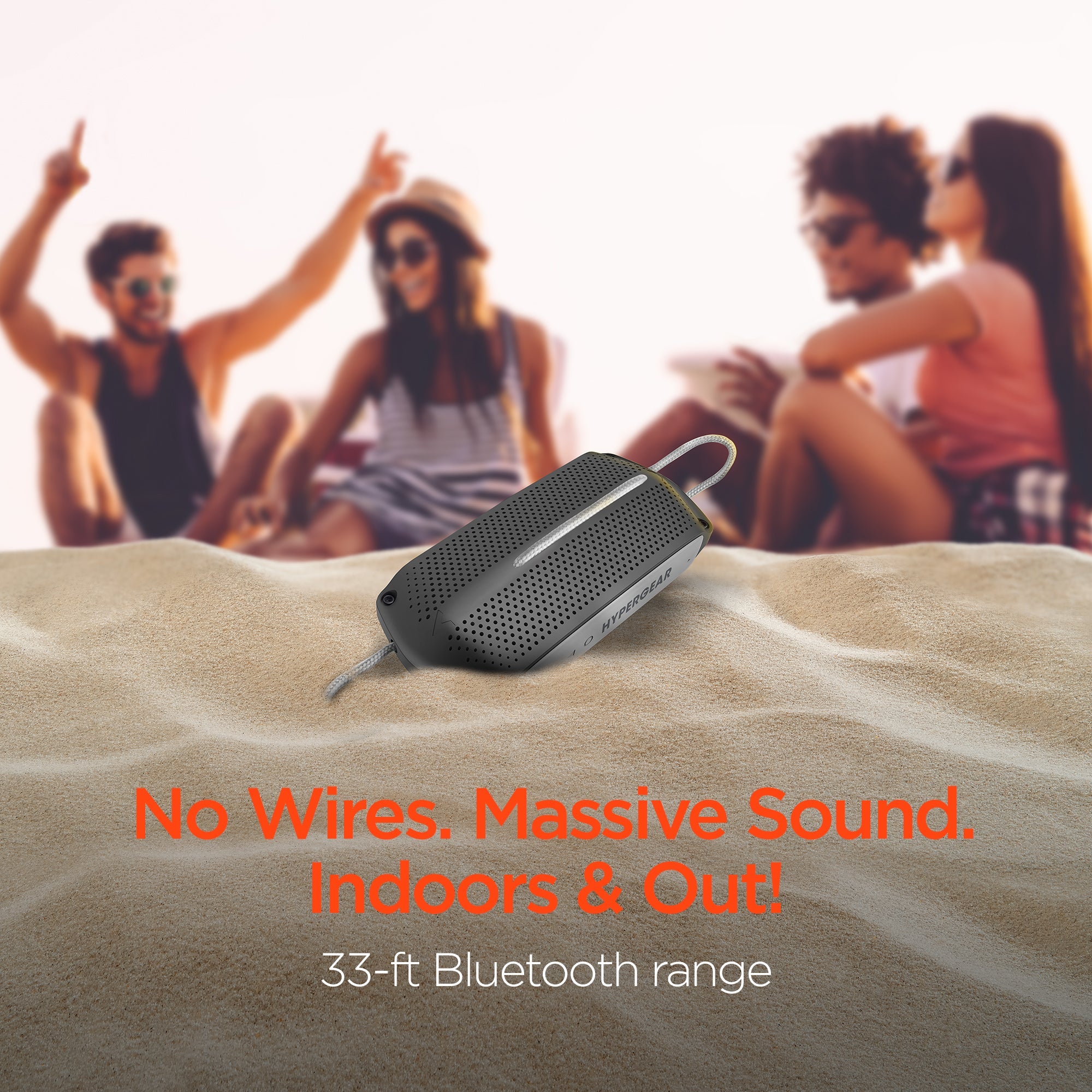 HyperGear Wave Water Resistant Wireless Speaker with Extended Battery Life by Jupiter Gear