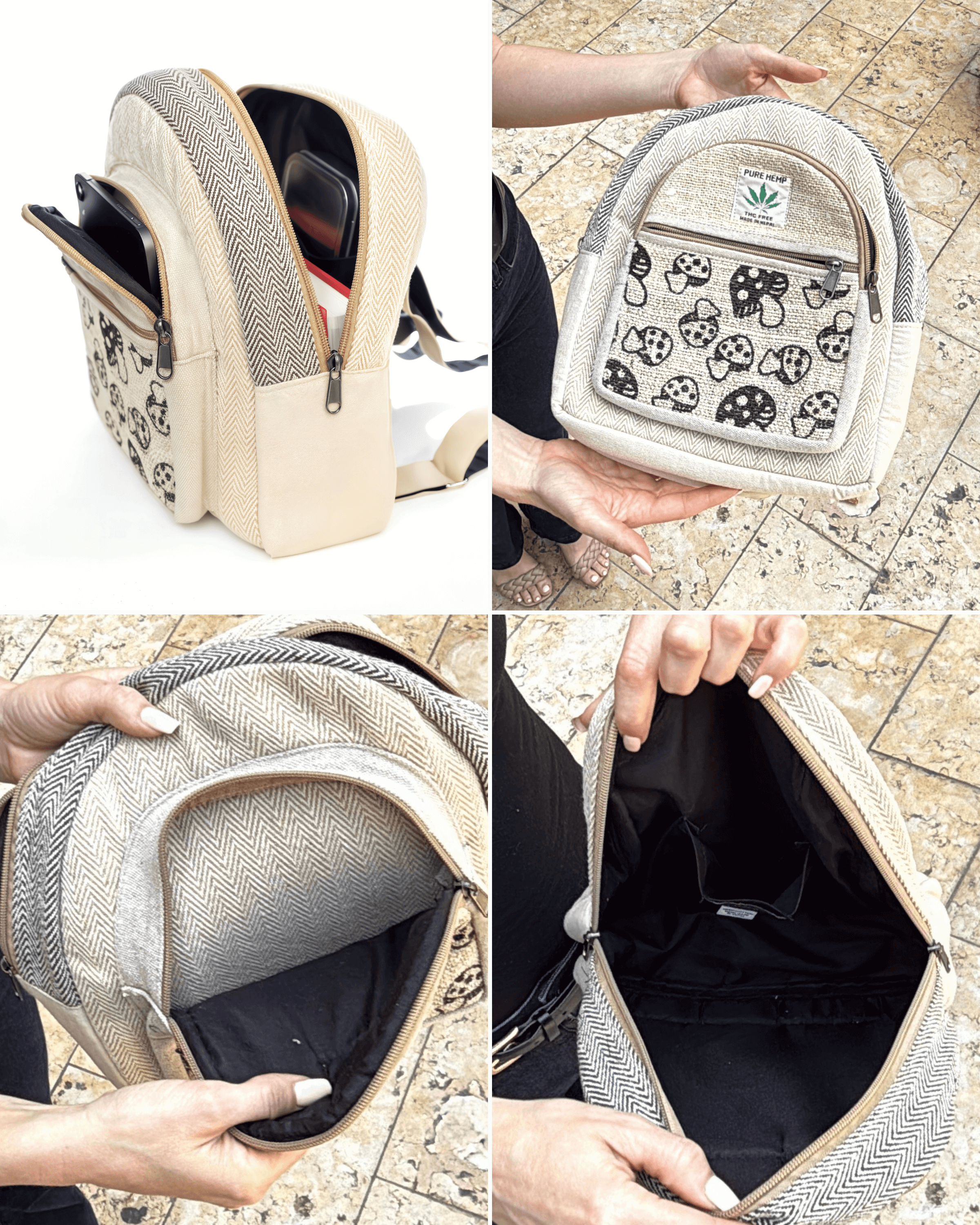 Kathmandu Collection Mini Hemp Mushroom Backpack by Jupiter Gear