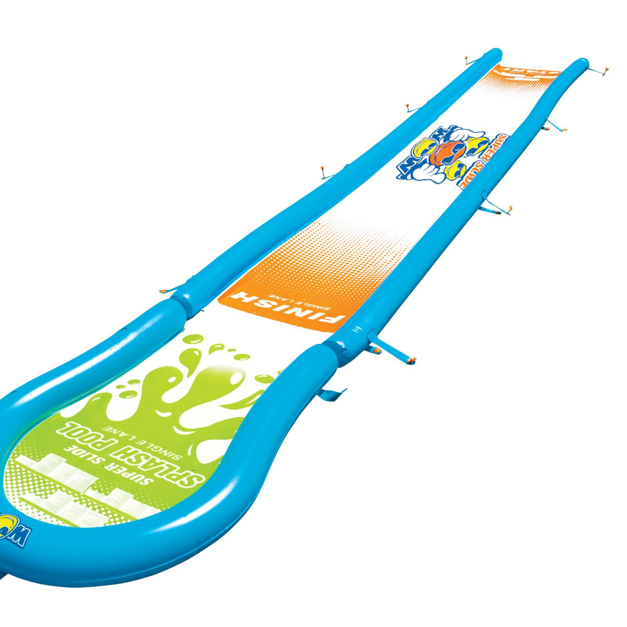 WOW Sports Single Lane Backyard Lawn Slide with Attached Pool by Jupiter Gear