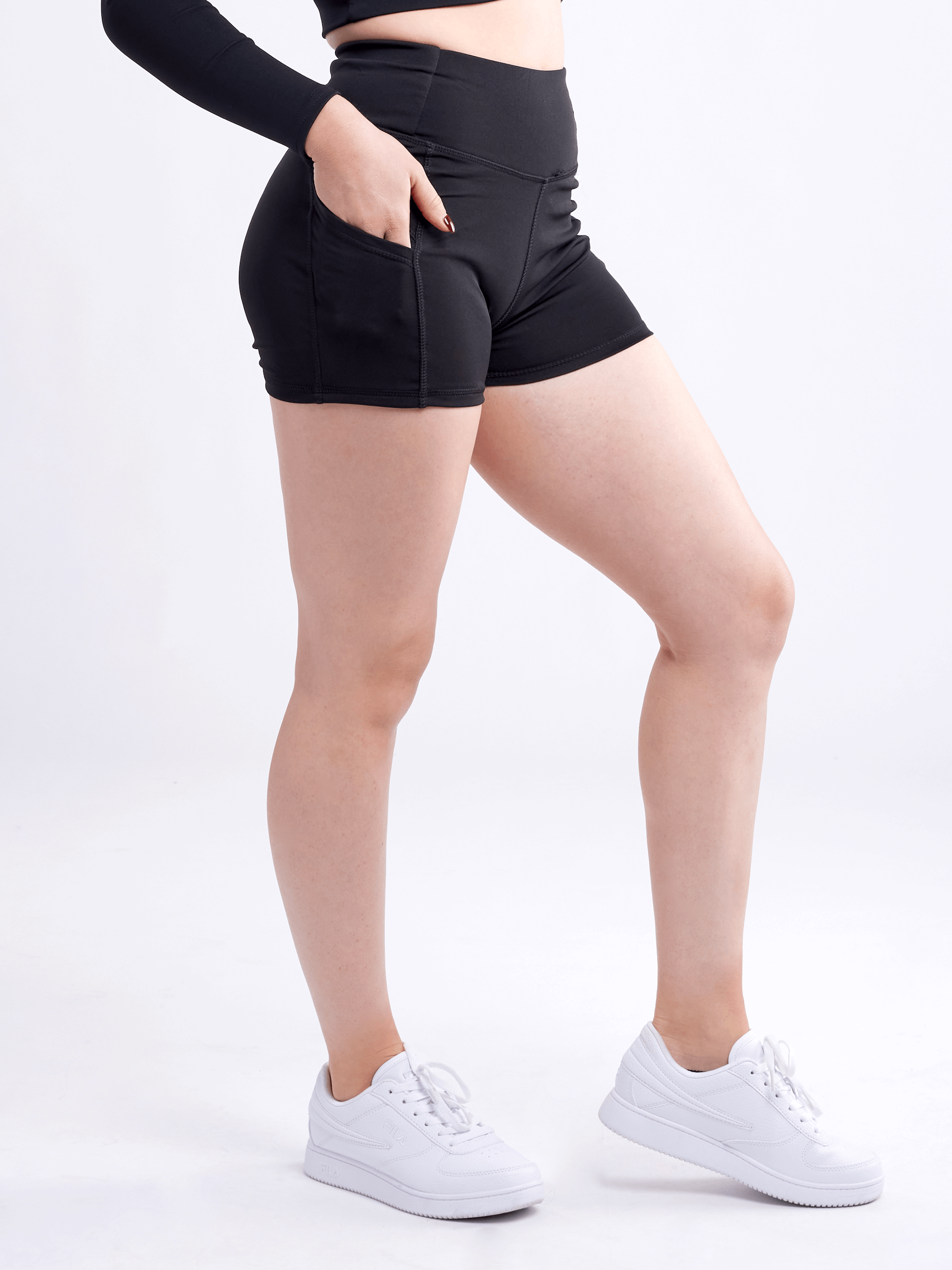 JupiterGear High-Waisted Athletic Shorts with Side Pockets by Jupiter Gear