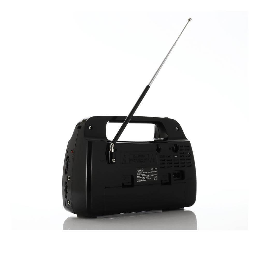 Supersonic 9 Band AM/FM/SW1-7 Portable Radio with Built-In Torch Light by Jupiter Gear