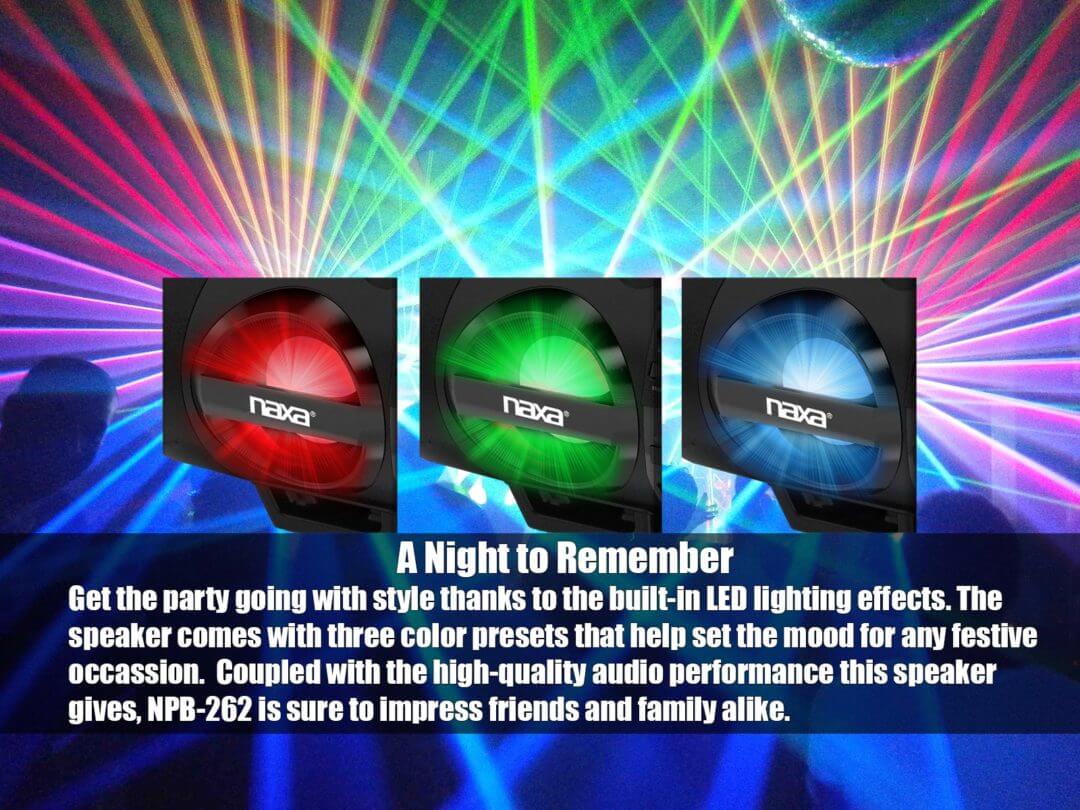 Naxa MP3/CD Bass Reflex Boombox and PA System with Bluetooth by Jupiter Gear