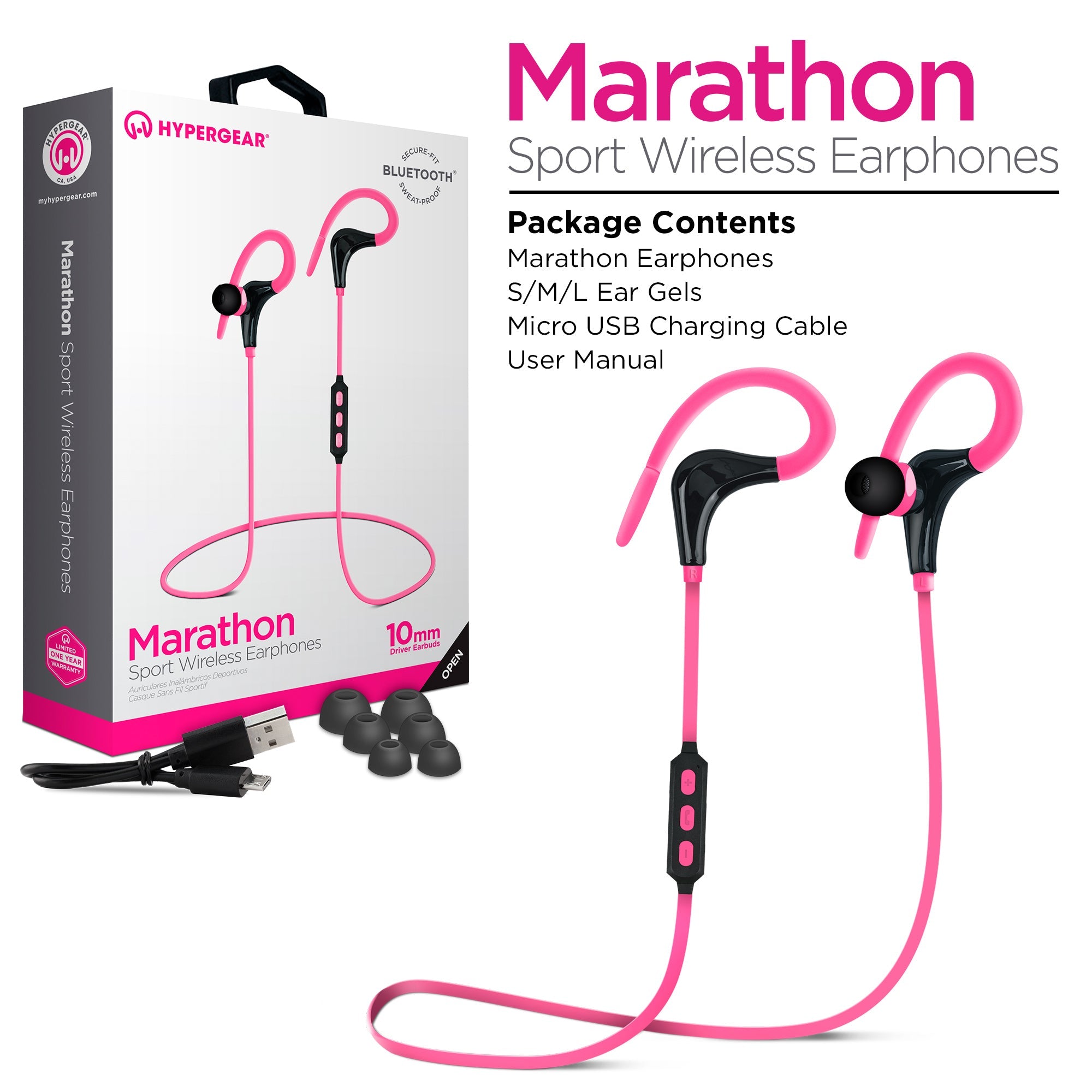 HyperGear Marathon Sport Wireless Bluetooth Earphones by Jupiter Gear