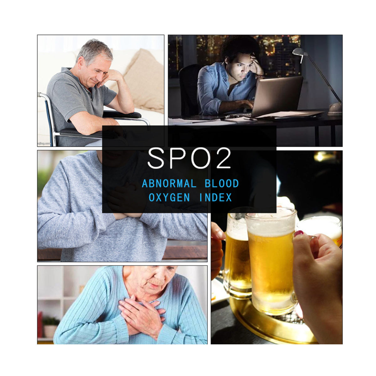 Fingertip Pulse Oximeter And Blood Oxygen Saturation Monitor With LED Display Vista Shops