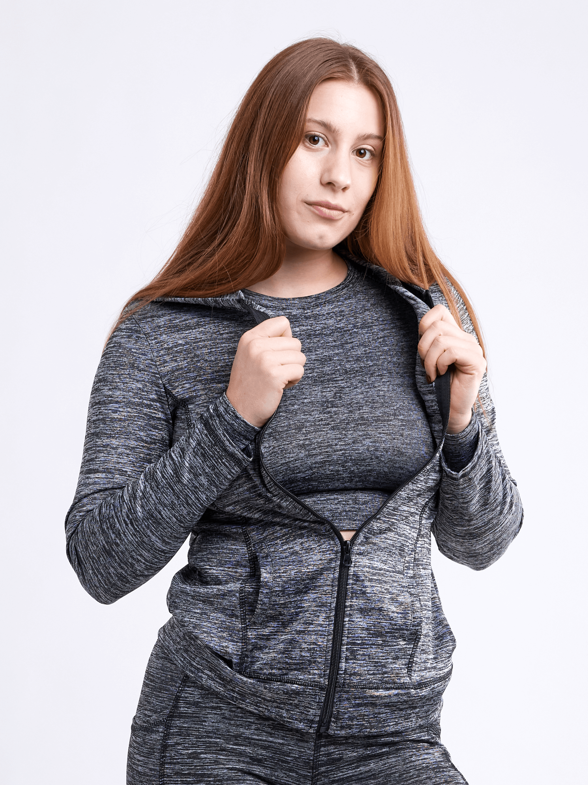 JupiterGear Athletic Fitted Zip-Up Hoodie Jacket with Pockets by Jupiter Gear